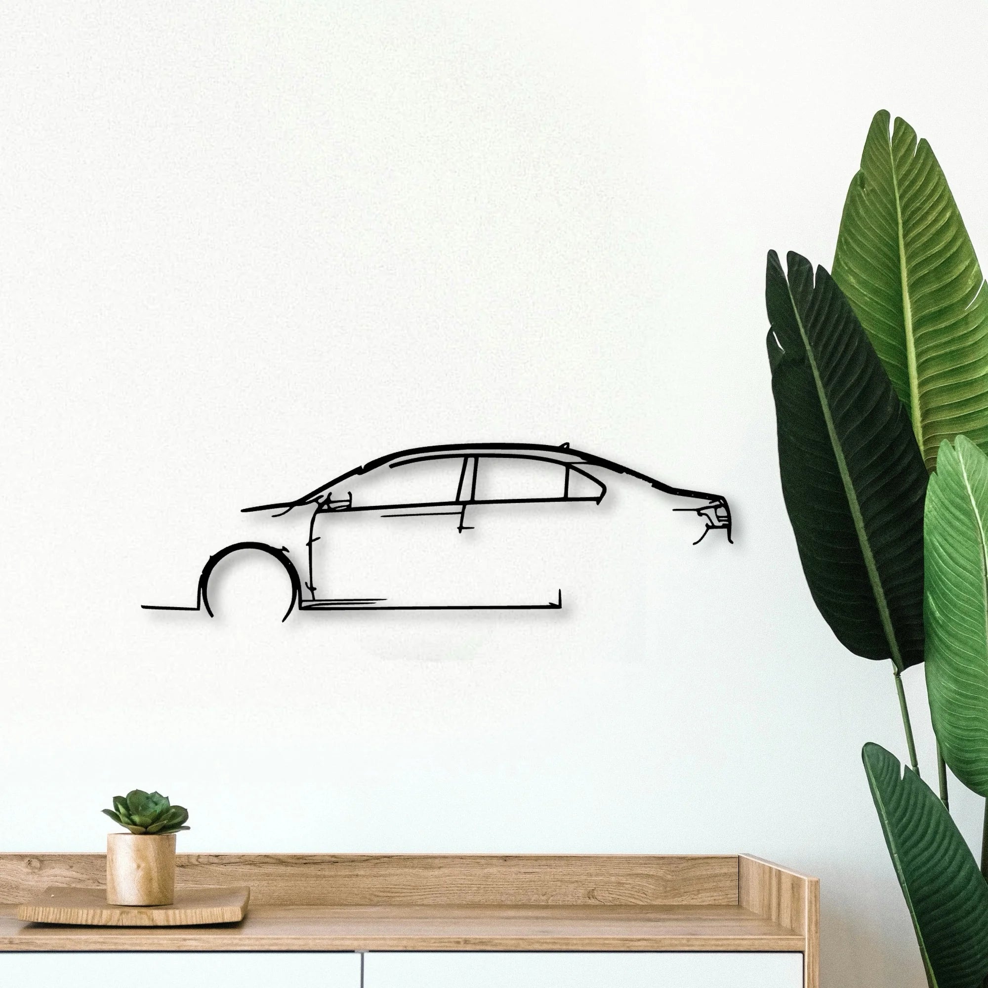 Jetta 2017 Classic Silhouette Metal Wall Art - Tinvibe