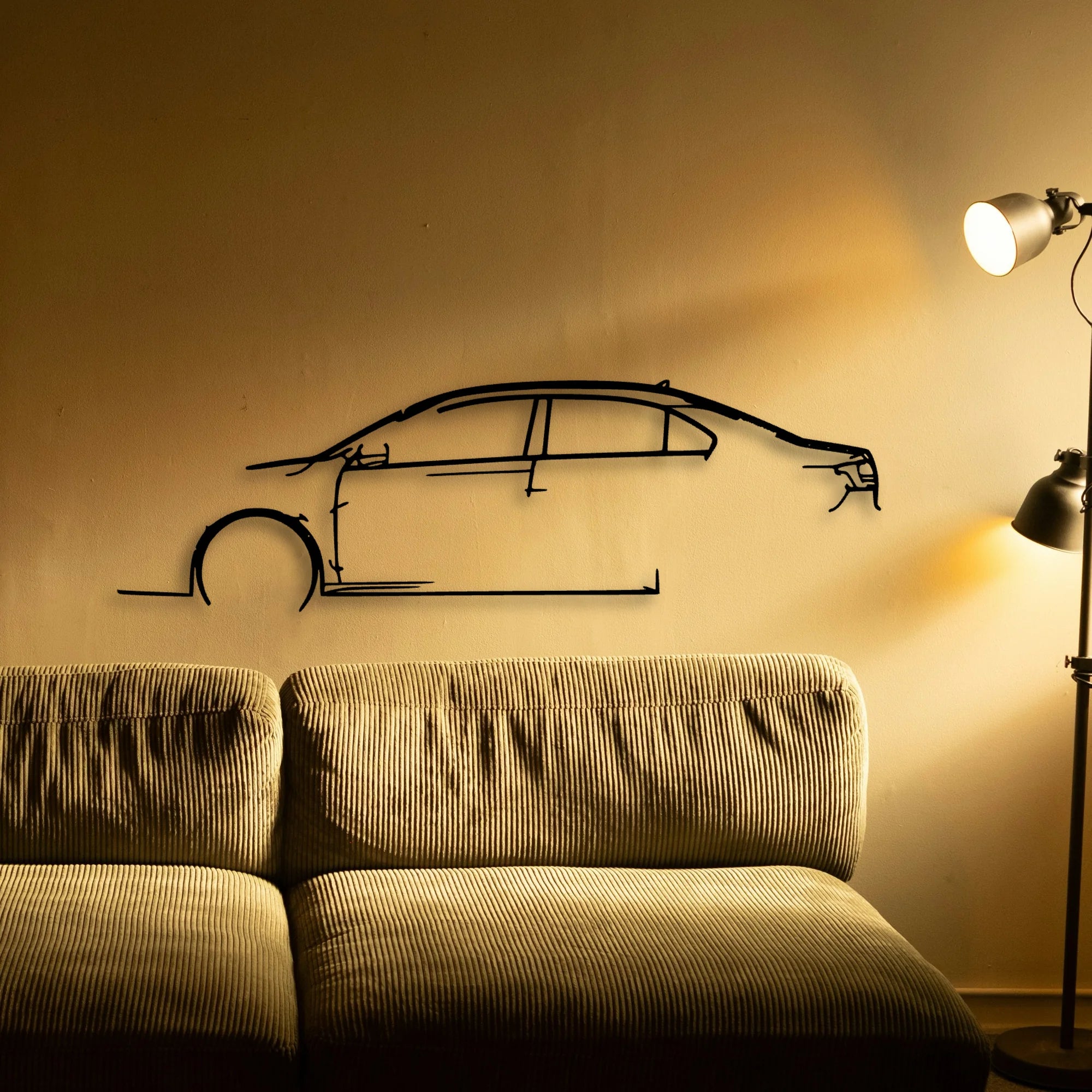 Jetta 2017 Classic Silhouette Metal Wall Art - Tinvibe