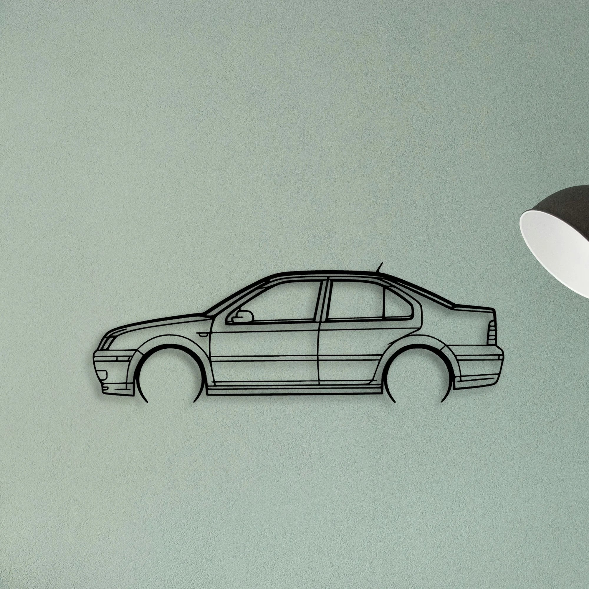 Jetta GLI 2004 Classic Silhouette Metal Wall Art - Tinvibe