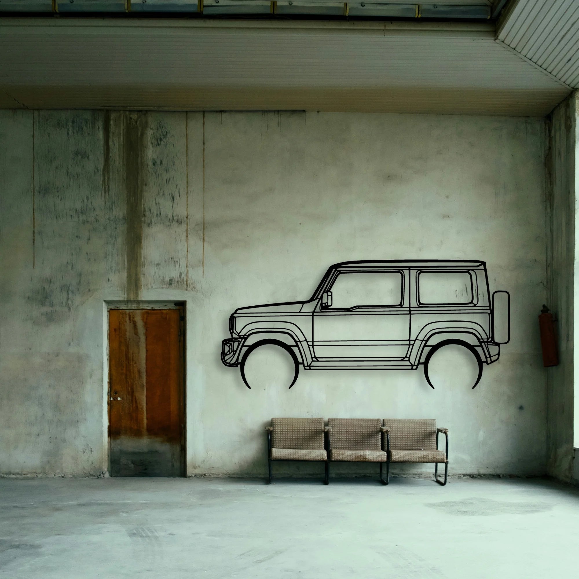 Jimny 2020 Classic Silhouette Metal Wall Art - Tinvibe