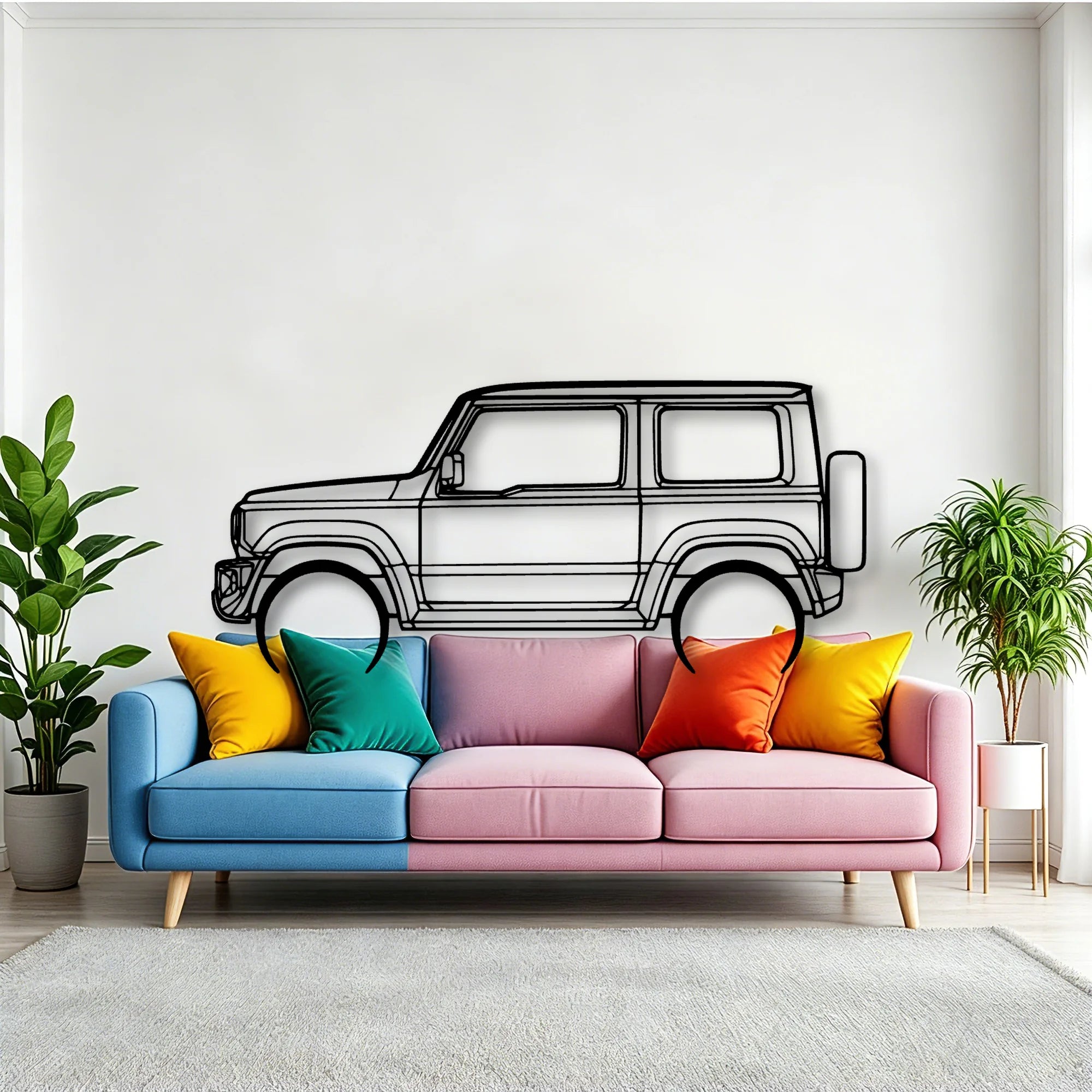 Jimny 2020 Classic Silhouette Metal Wall Art - Tinvibe