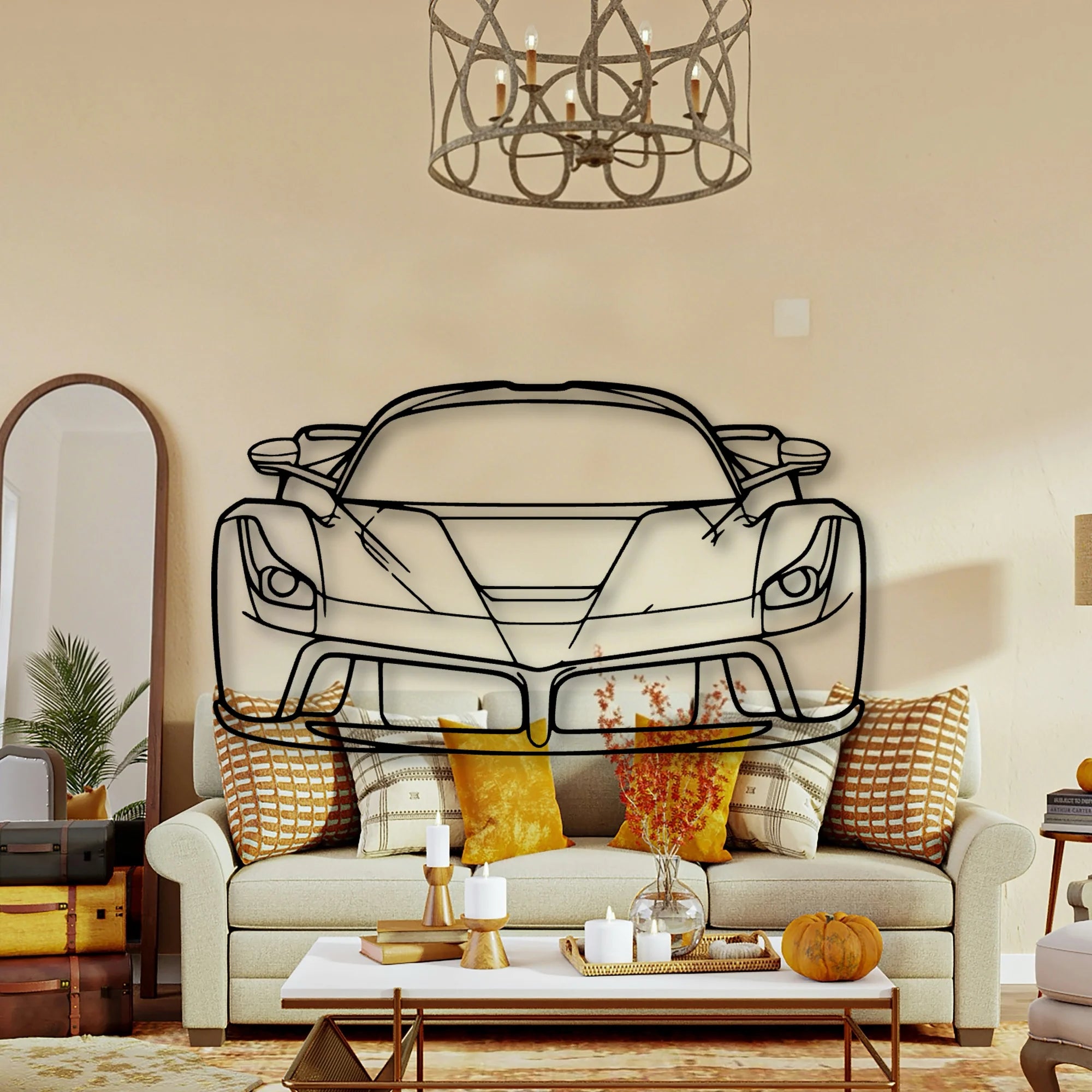 LA Classic Silhouette Metal Wall Art - Tinvibe