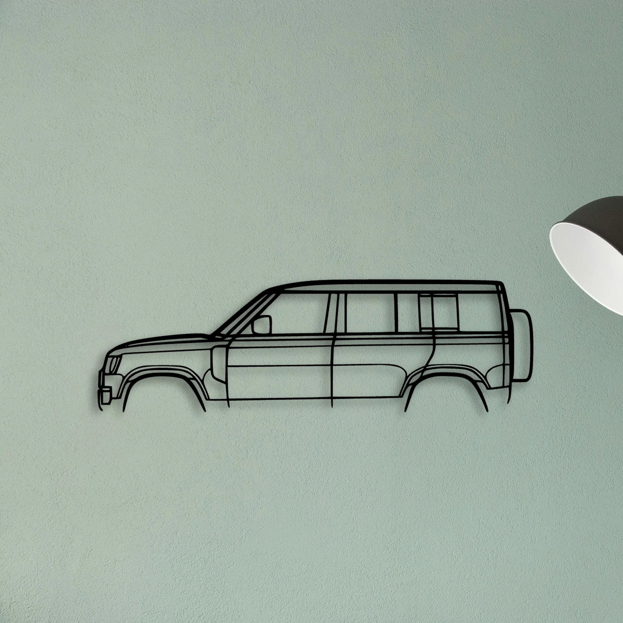 Land Defender D110 Classic Silhouette Metal Wall Art - Tinvibe