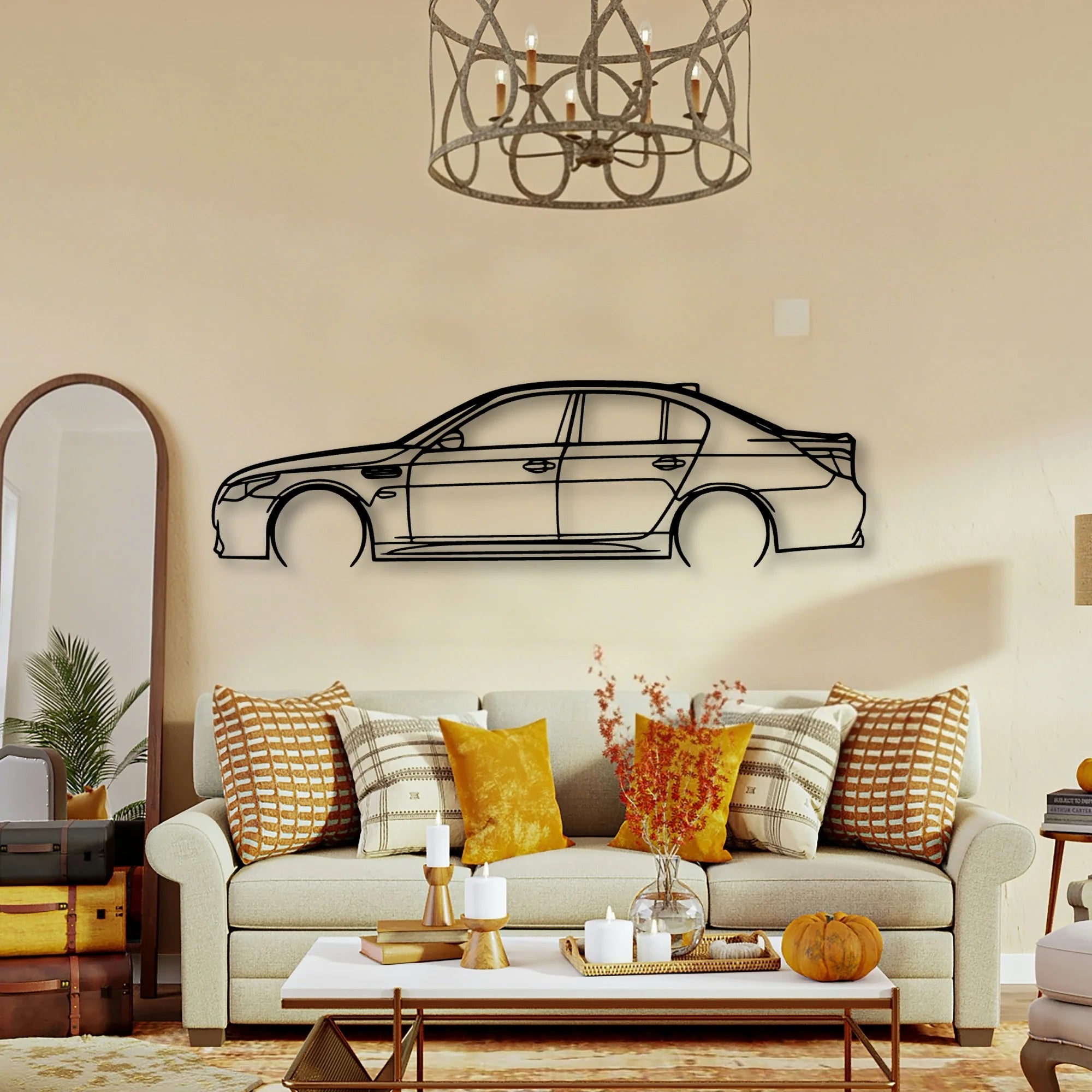 M5 E60 2 Classic Silhouette Metal Wall Art - Tinvibe