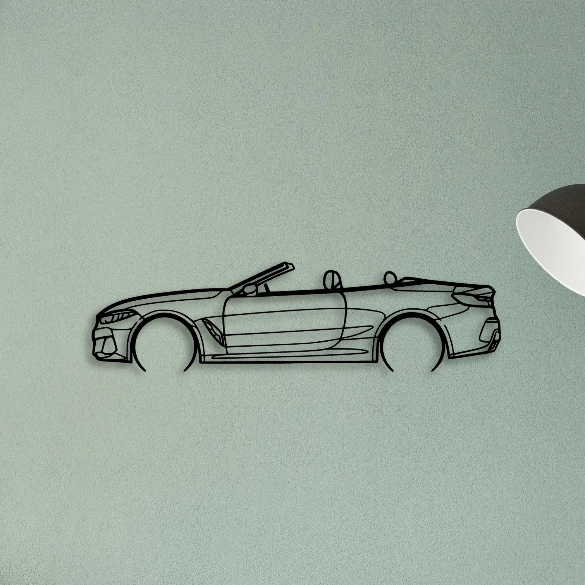 M850I Convertible 2 Classic Silhouette Metal Wall Art - Tinvibe