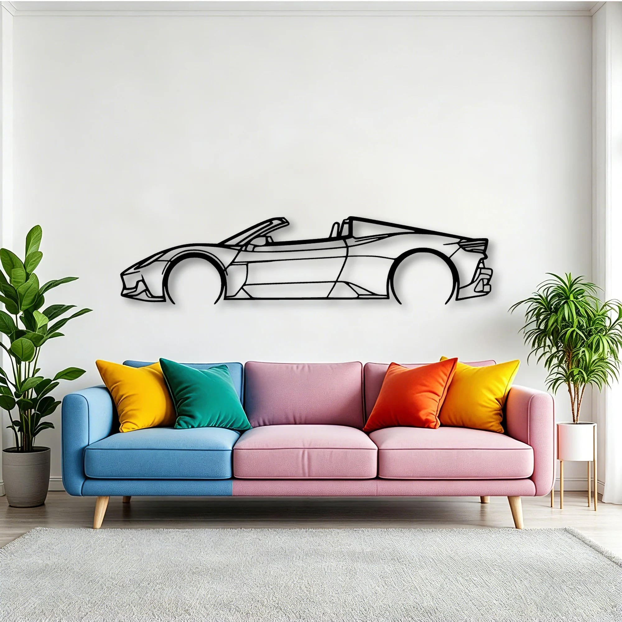 MC20 Cielo Classic Silhouette Metal Wall Art - Tinvibe