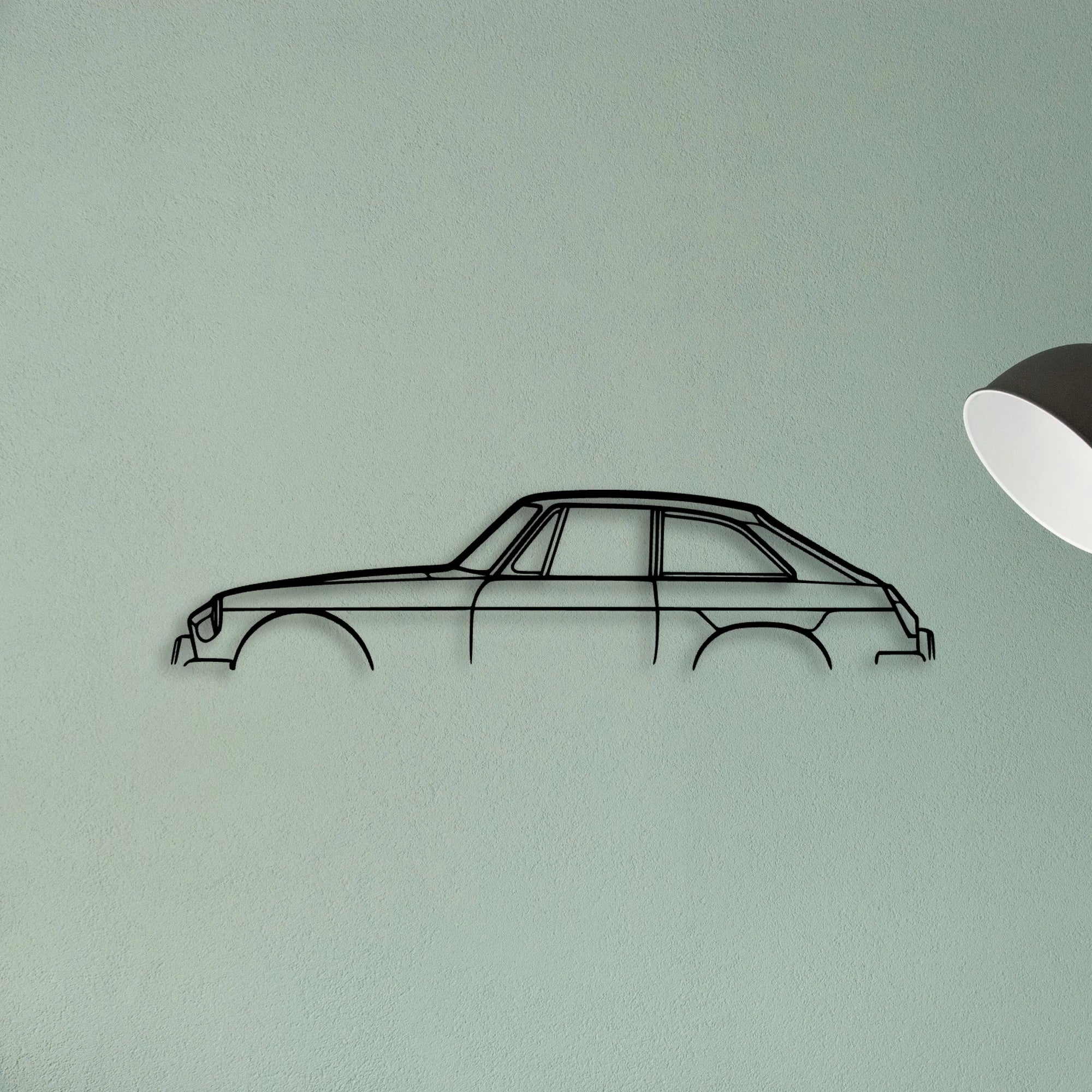 MGB GT 1969 Classic Silhouette Metal Wall Art - Tinvibe