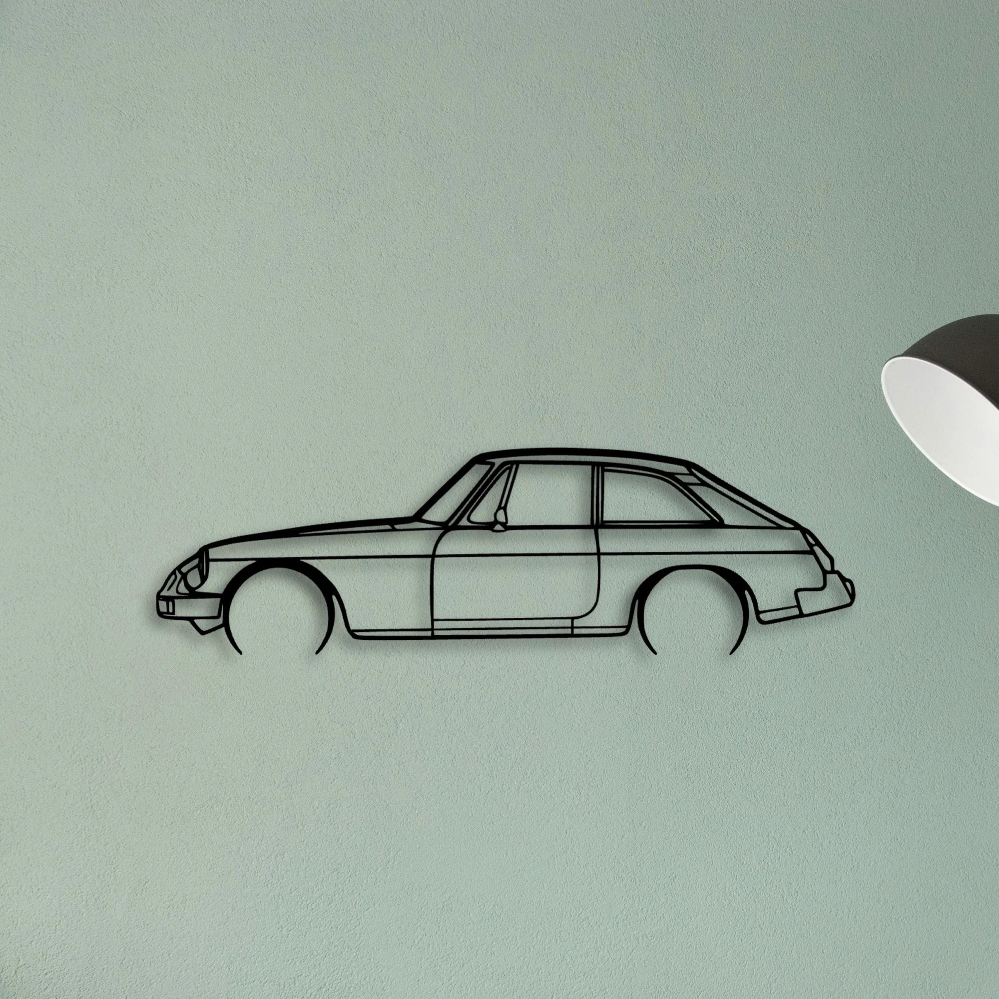 MGB GT 1978 Classic Silhouette Metal Wall Art - Tinvibe