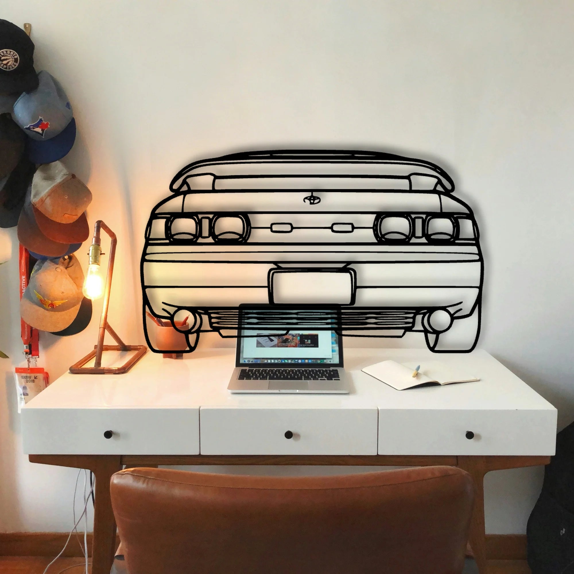 MR2 1993 Classic Silhouette Metal Wall Art - Tinvibe