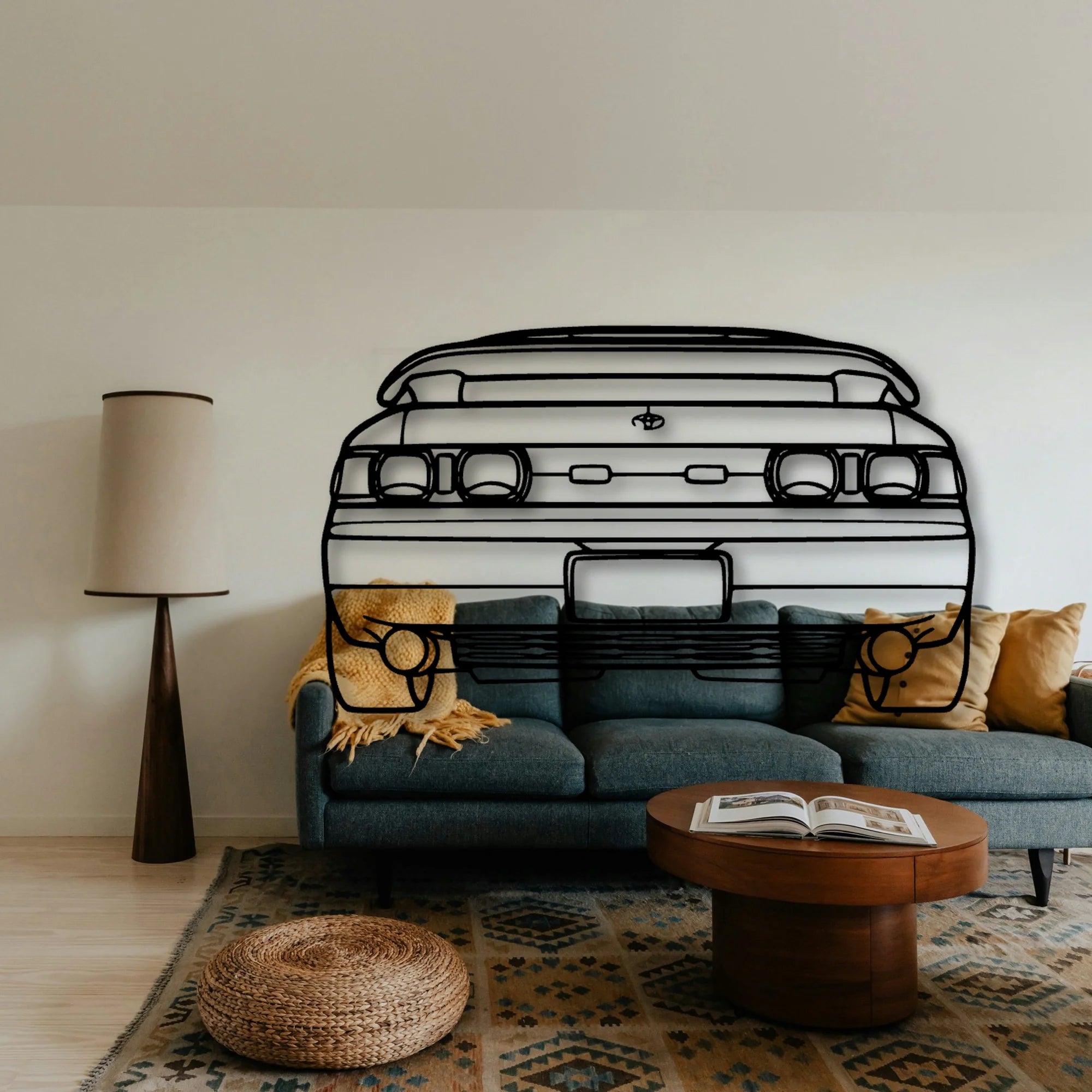 MR2 1993 Classic Silhouette Metal Wall Art - Tinvibe
