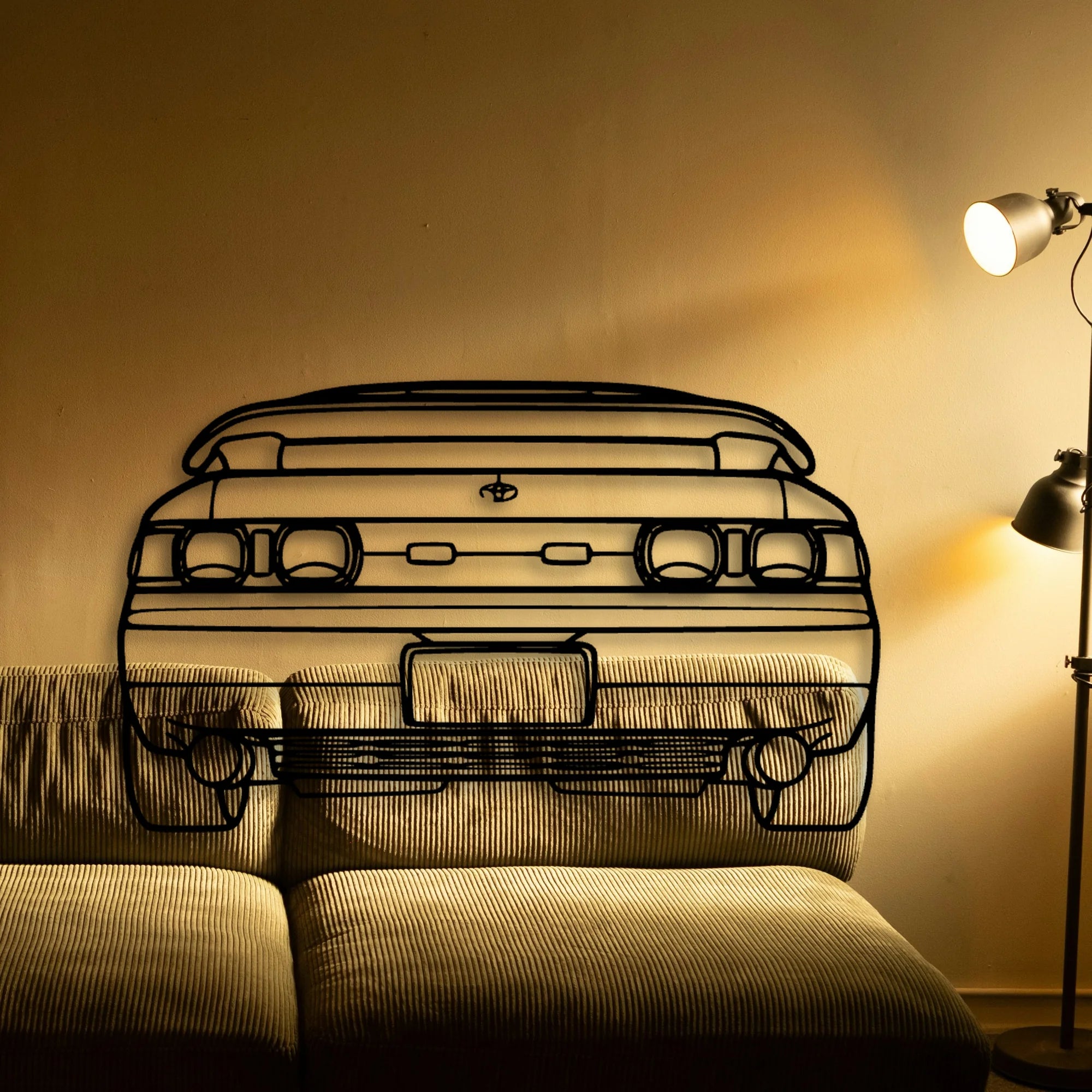 MR2 1993 Classic Silhouette Metal Wall Art - Tinvibe