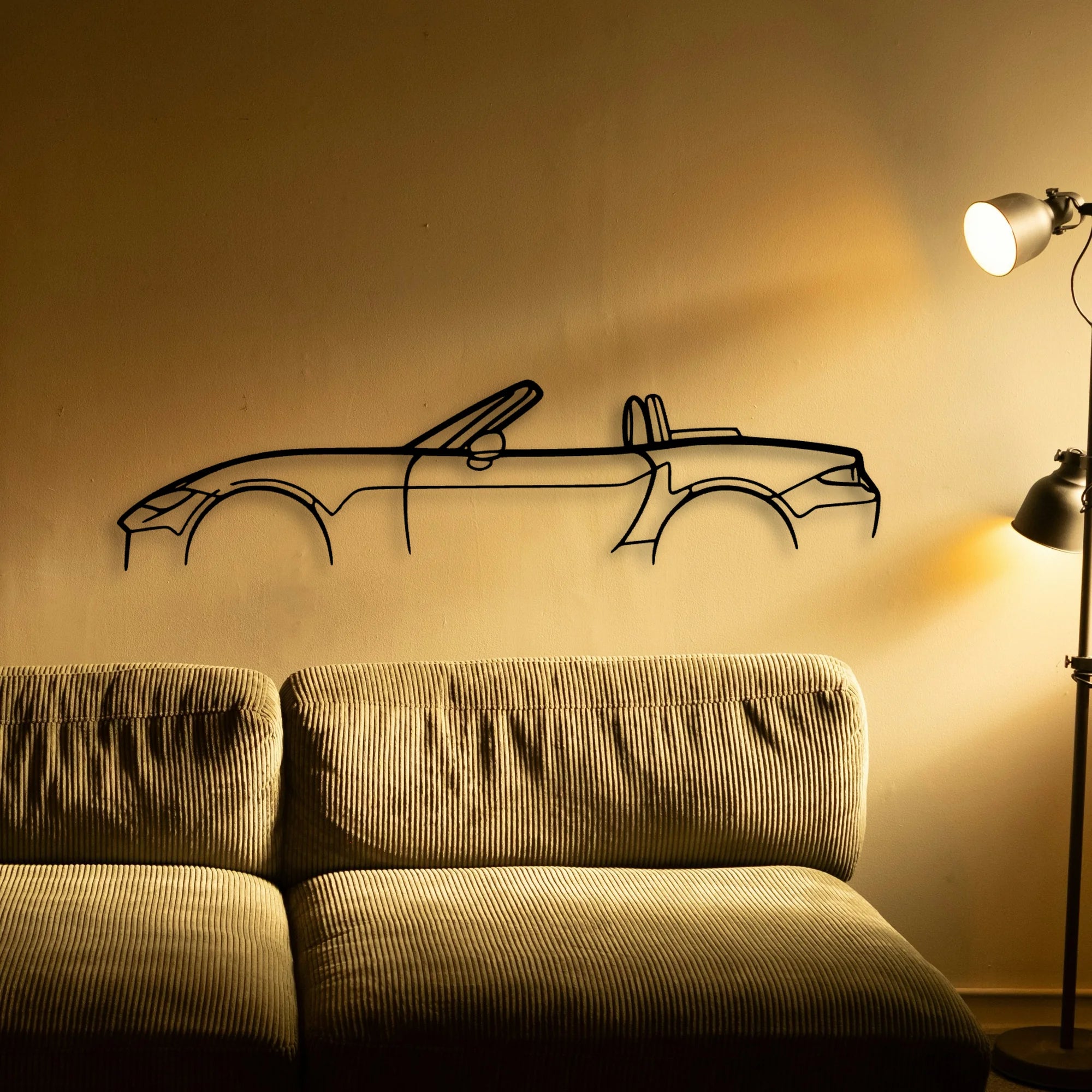 MX 5 ND Classic Silhouette Metal Wall Art - Tinvibe