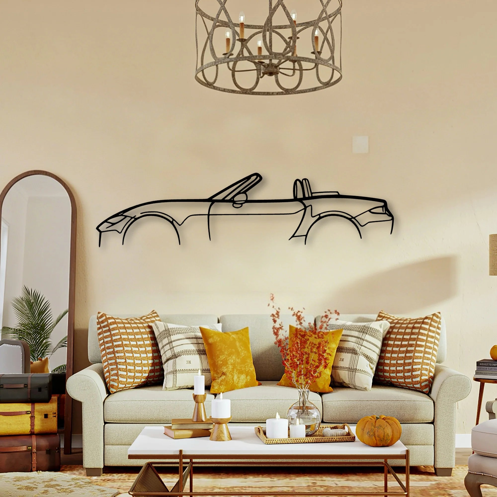 MX 5 ND Classic Silhouette Metal Wall Art - Tinvibe