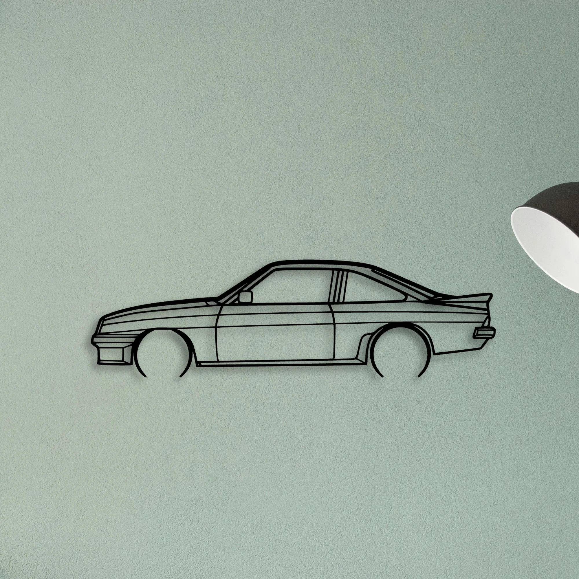 Manta GTE 1987 Classic Silhouette Metal Wall Art - Tinvibe