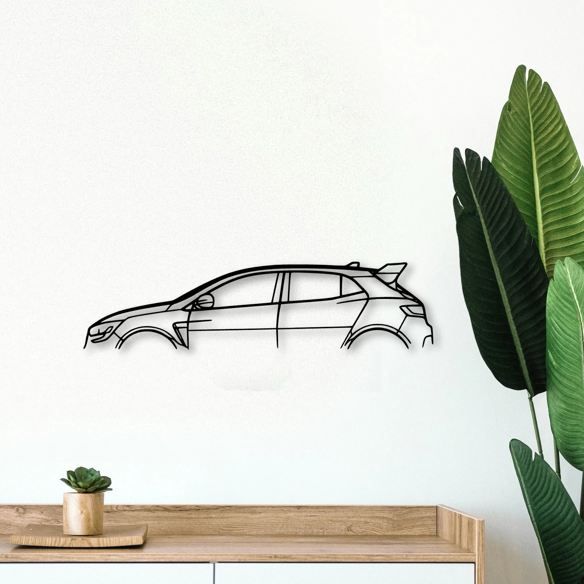 Megane RS 2019 Classic Silhouette Metal Wall Art - Tinvibe