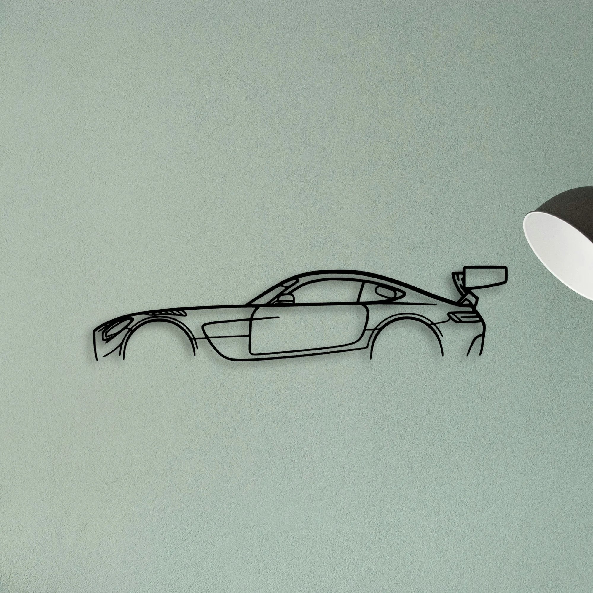 Mercedes AMG GT3 Classic Silhouette Metal Wall Art - Tinvibe