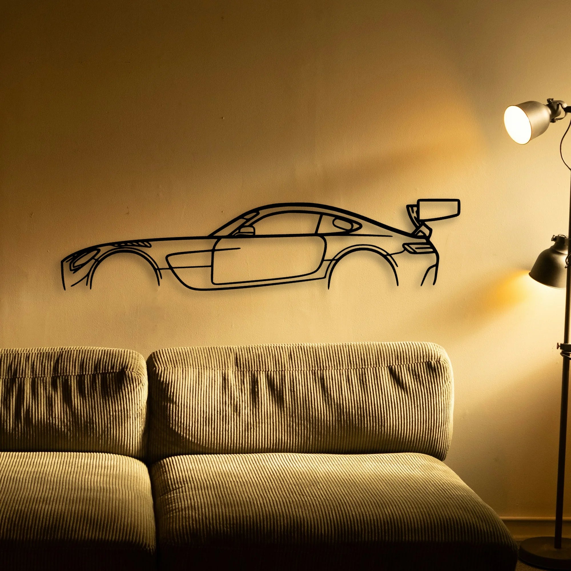 Mercedes AMG GT3 Classic Silhouette Metal Wall Art - Tinvibe