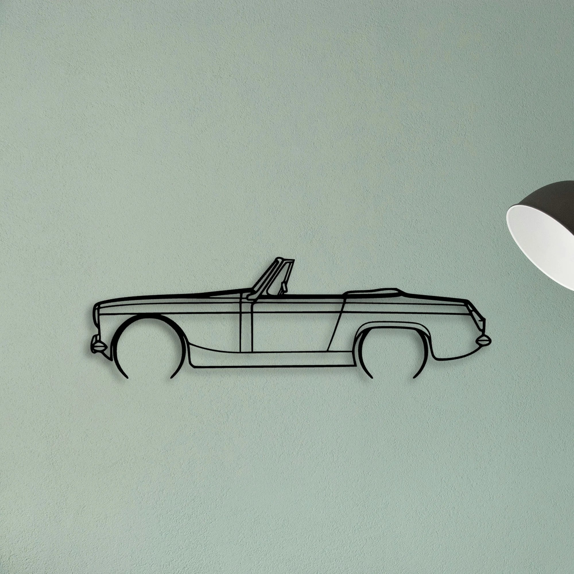 Midget 1966 Classic Silhouette Metal Wall Art - Tinvibe