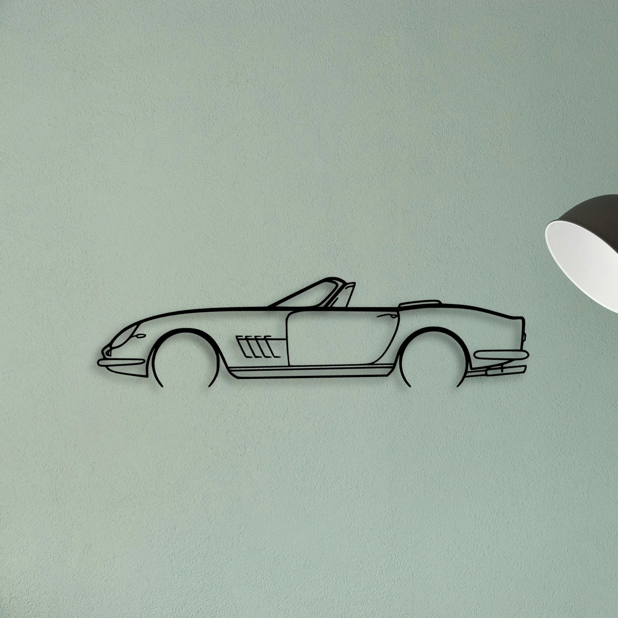 NART Spyder 1967 Classic Silhouette Metal Wall Art - Tinvibe