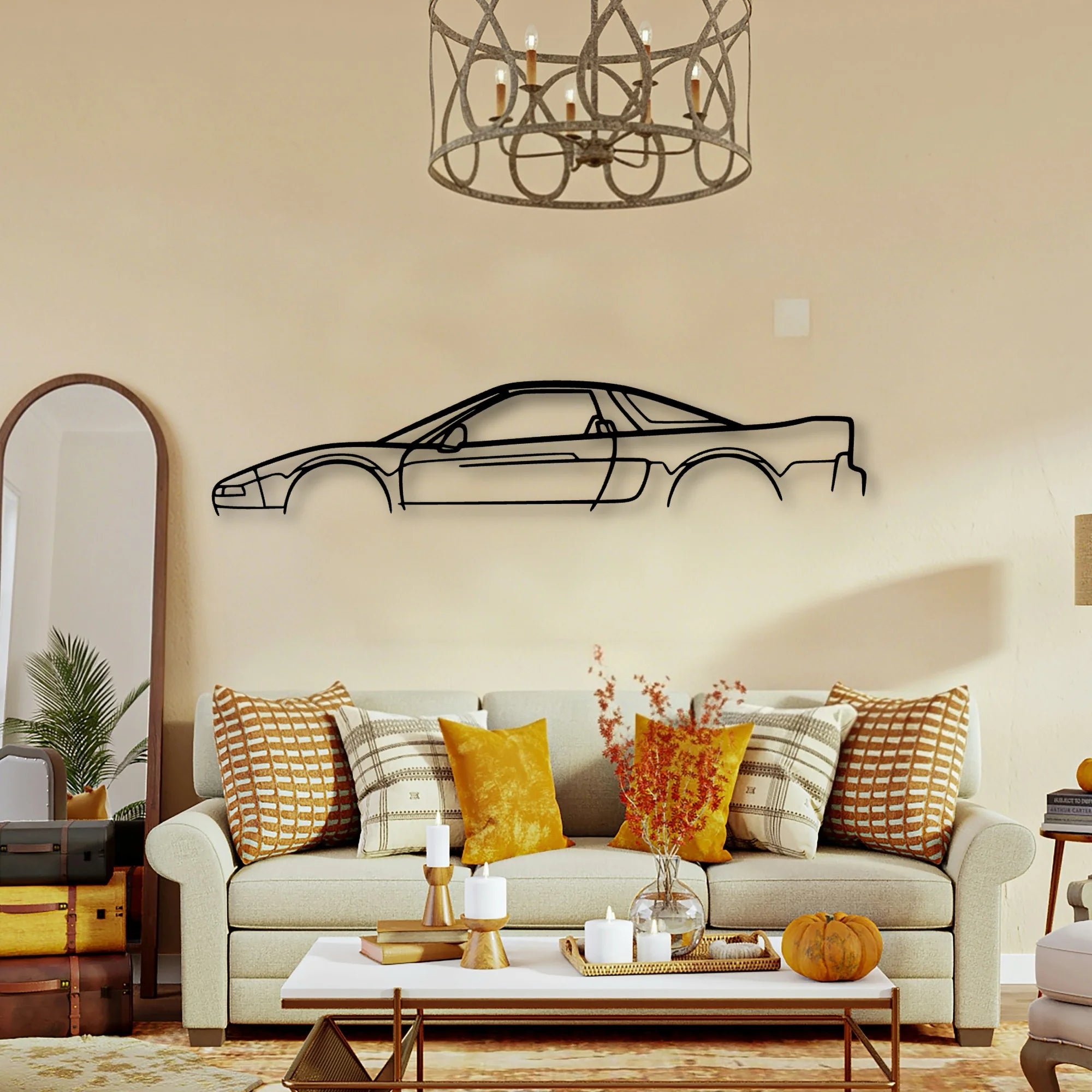 NSX NA1 Classic Silhouette Metal Wall Art - Tinvibe
