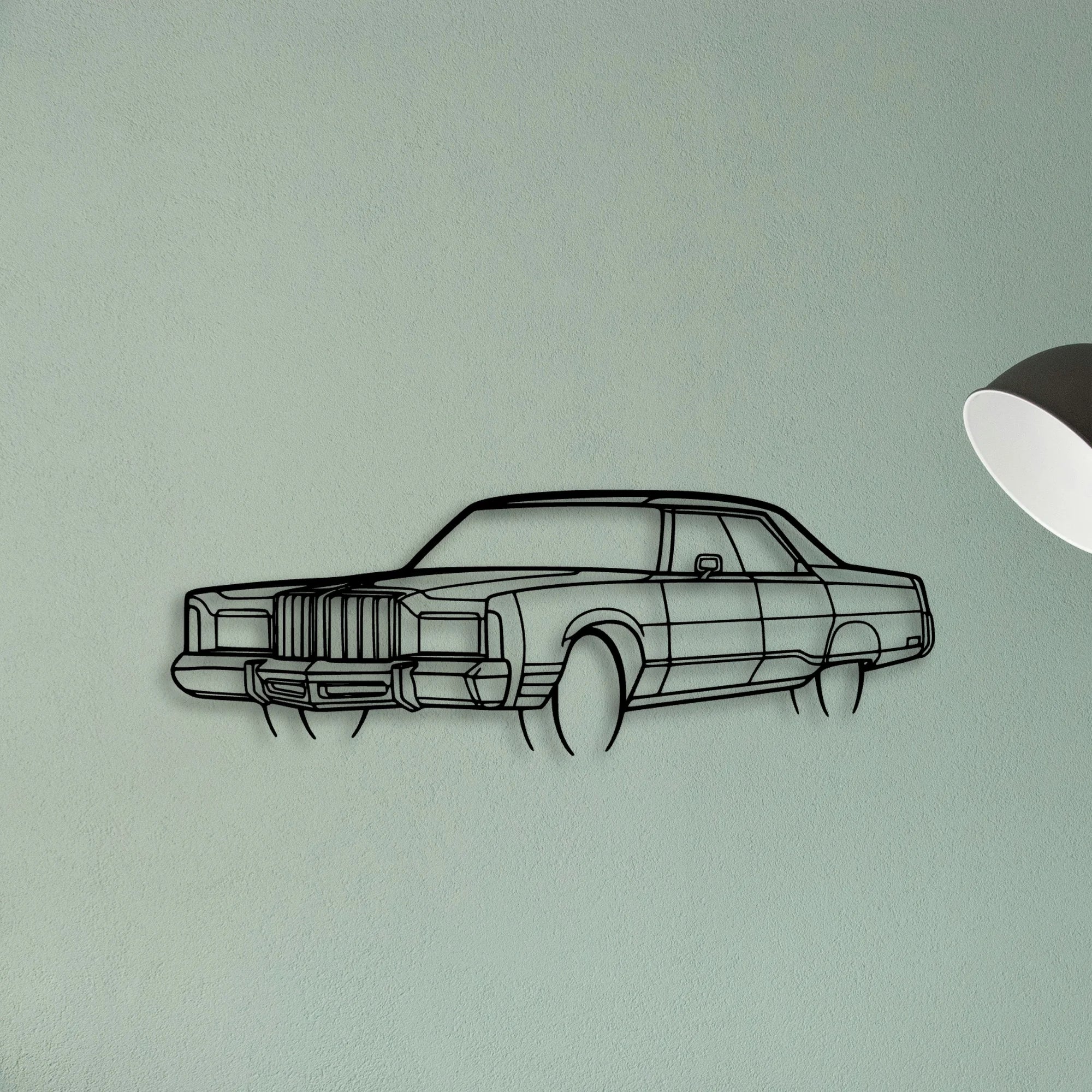 NEW Yorker 1978 Angle Classic Silhouette Metal Wall Art - Tinvibe