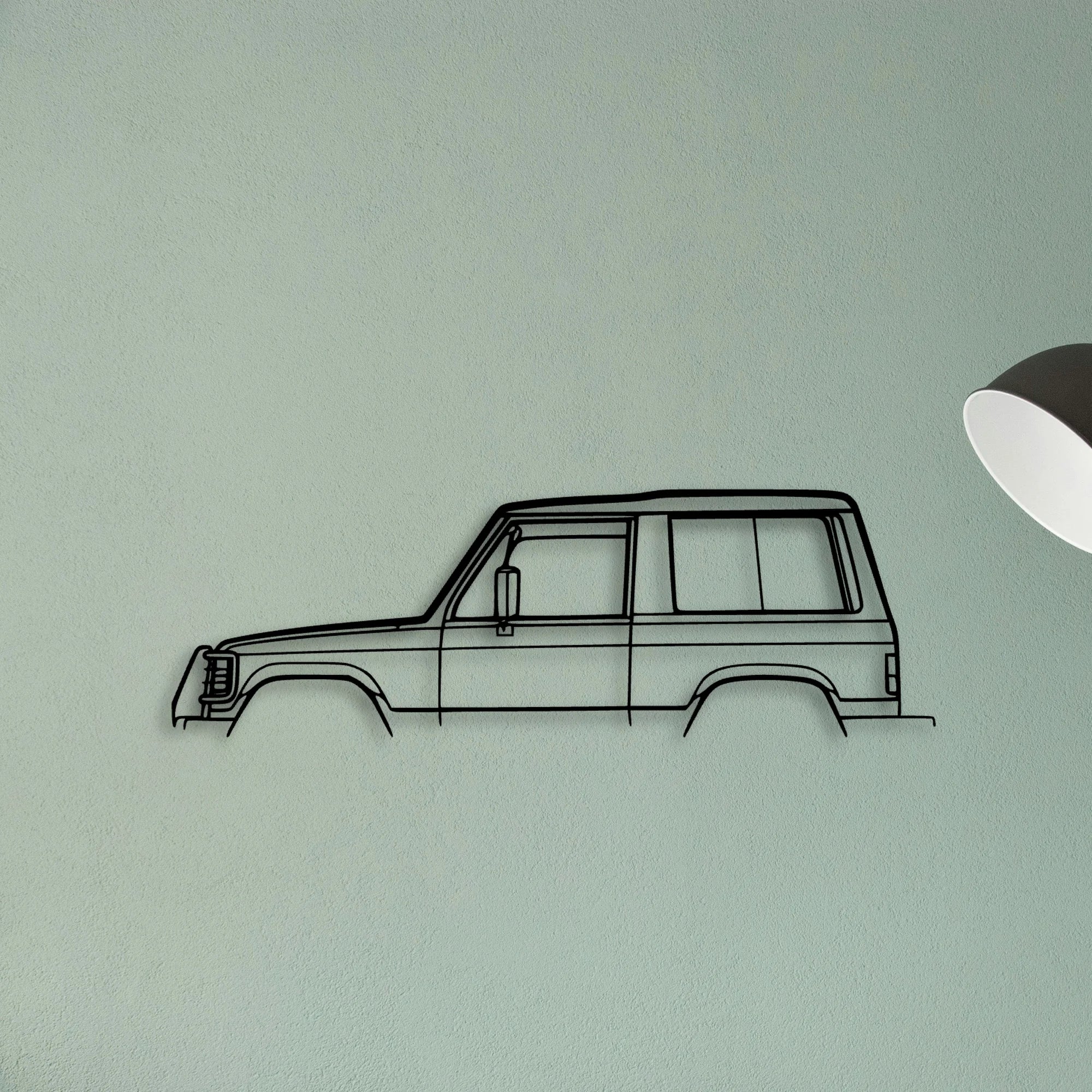 Pajero 1987 Classic Silhouette Metal Wall Art - Tinvibe