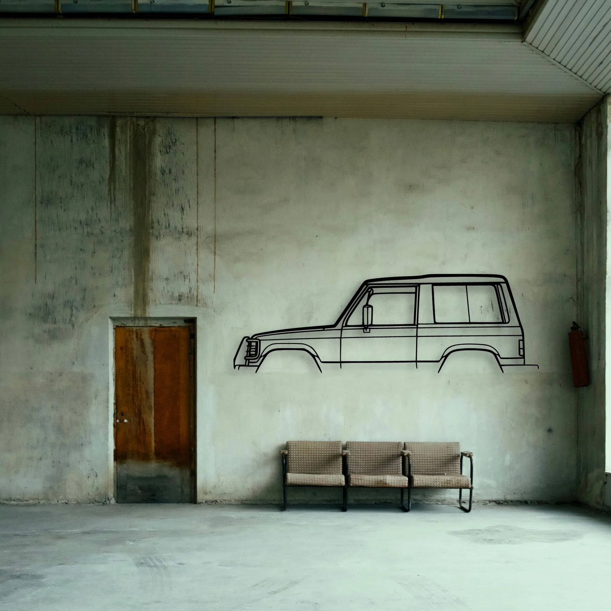 Pajero 1987 Classic Silhouette Metal Wall Art - Tinvibe