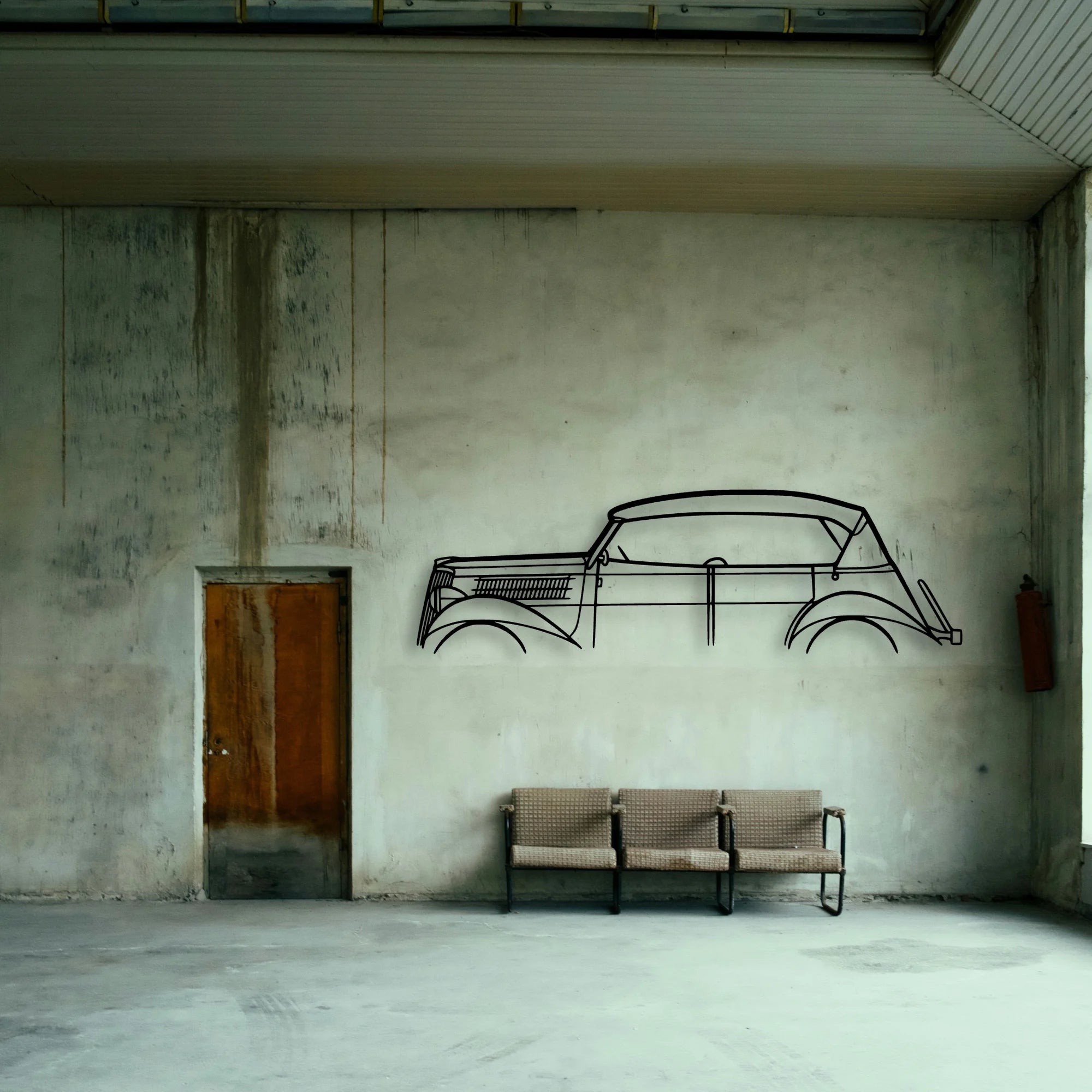 Phaeton 1930 Classic Silhouette Metal Wall Art - Tinvibe