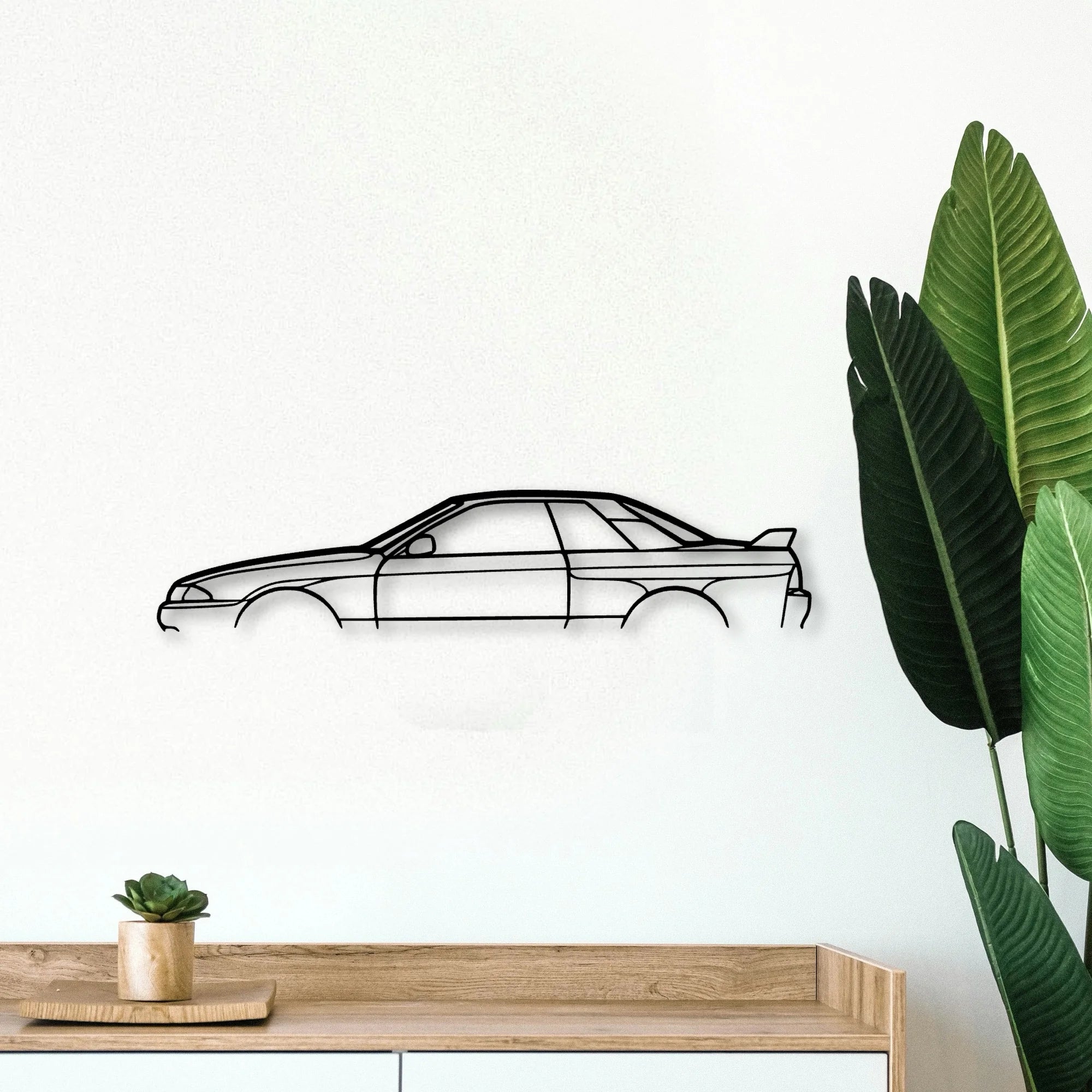 R32 GTR Classic Silhouette Metal Wall Art - Tinvibe