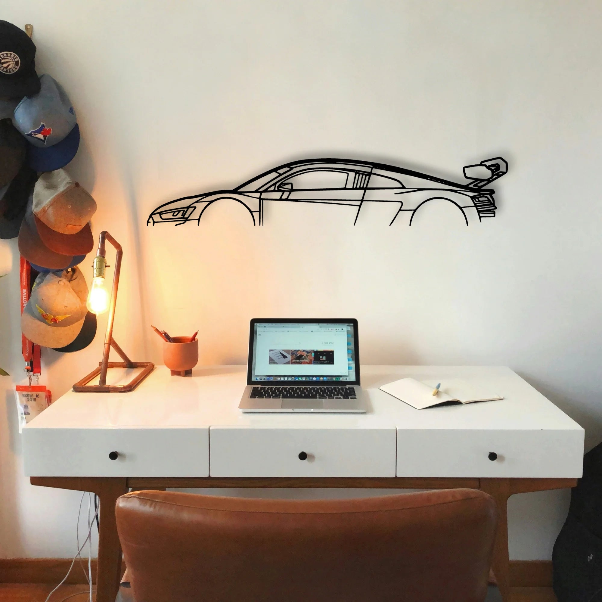 R8 LMS 2022 Classic Silhouette Metal Wall Art - Tinvibe