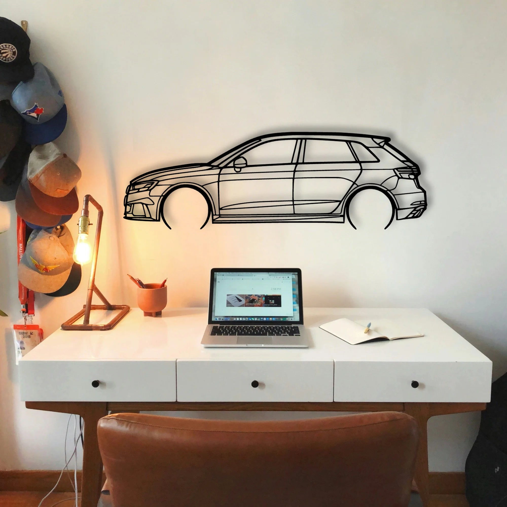 RS3 8V 2 Classic Silhouette Metal Wall Art - Tinvibe