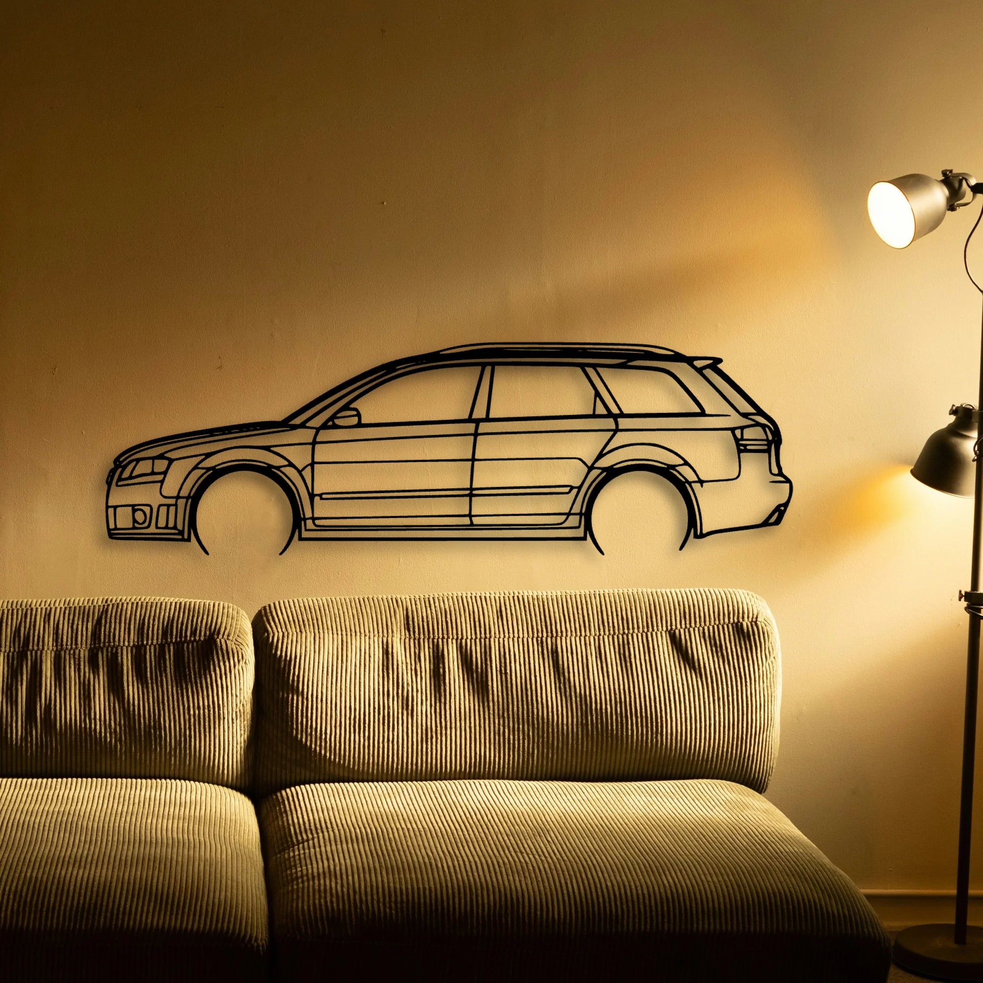 RS4 Avant 2006 Classic Silhouette Metal Wall Art - Tinvibe