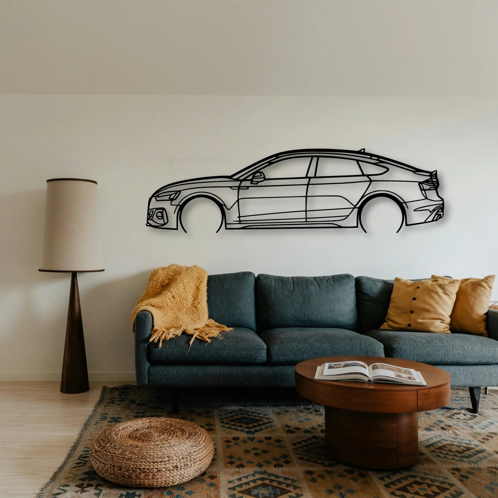 RS5 Sportback 2 Classic Silhouette Metal Wall Art - Tinvibe
