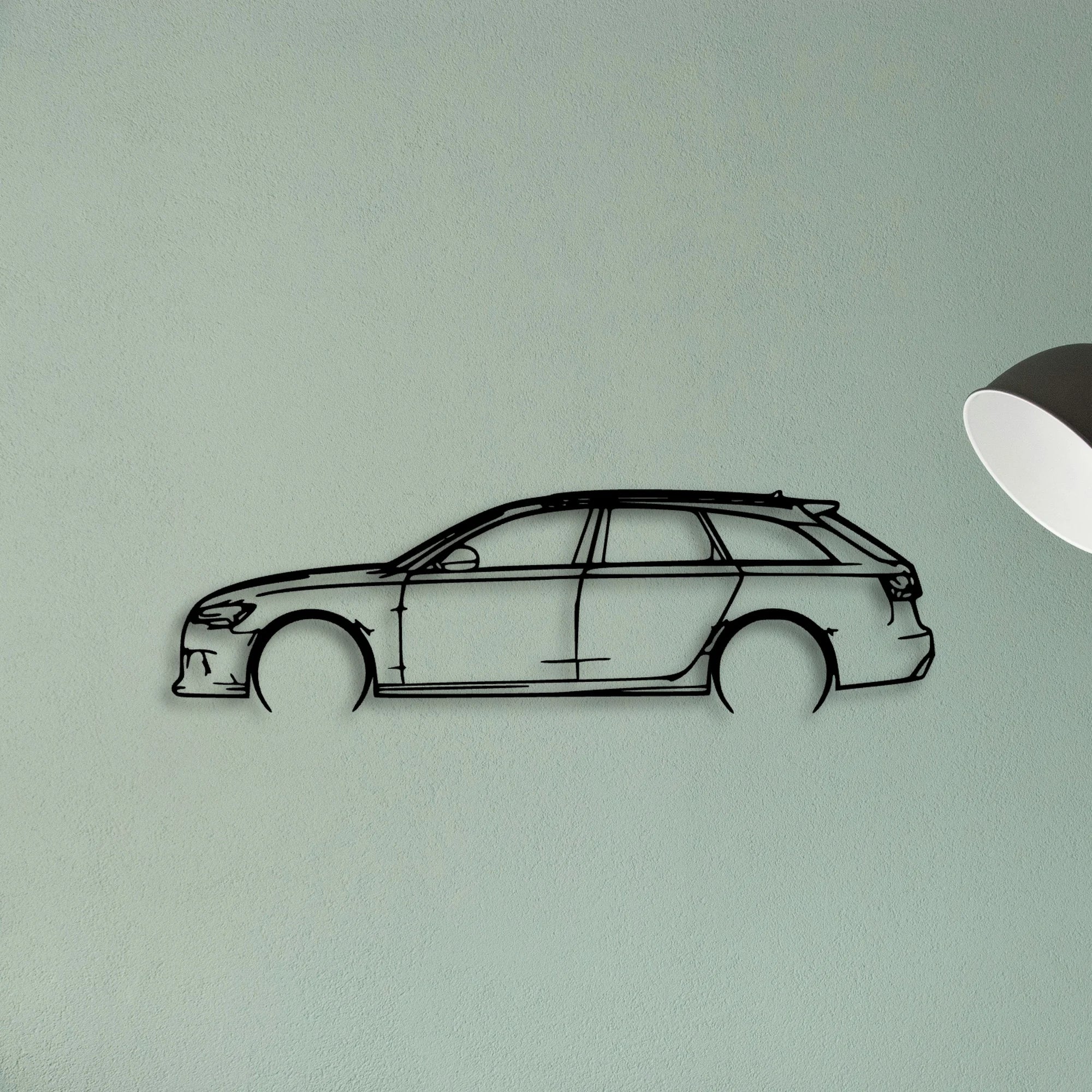 RS6 2016 Classic Silhouette Metal Wall Art - Tinvibe