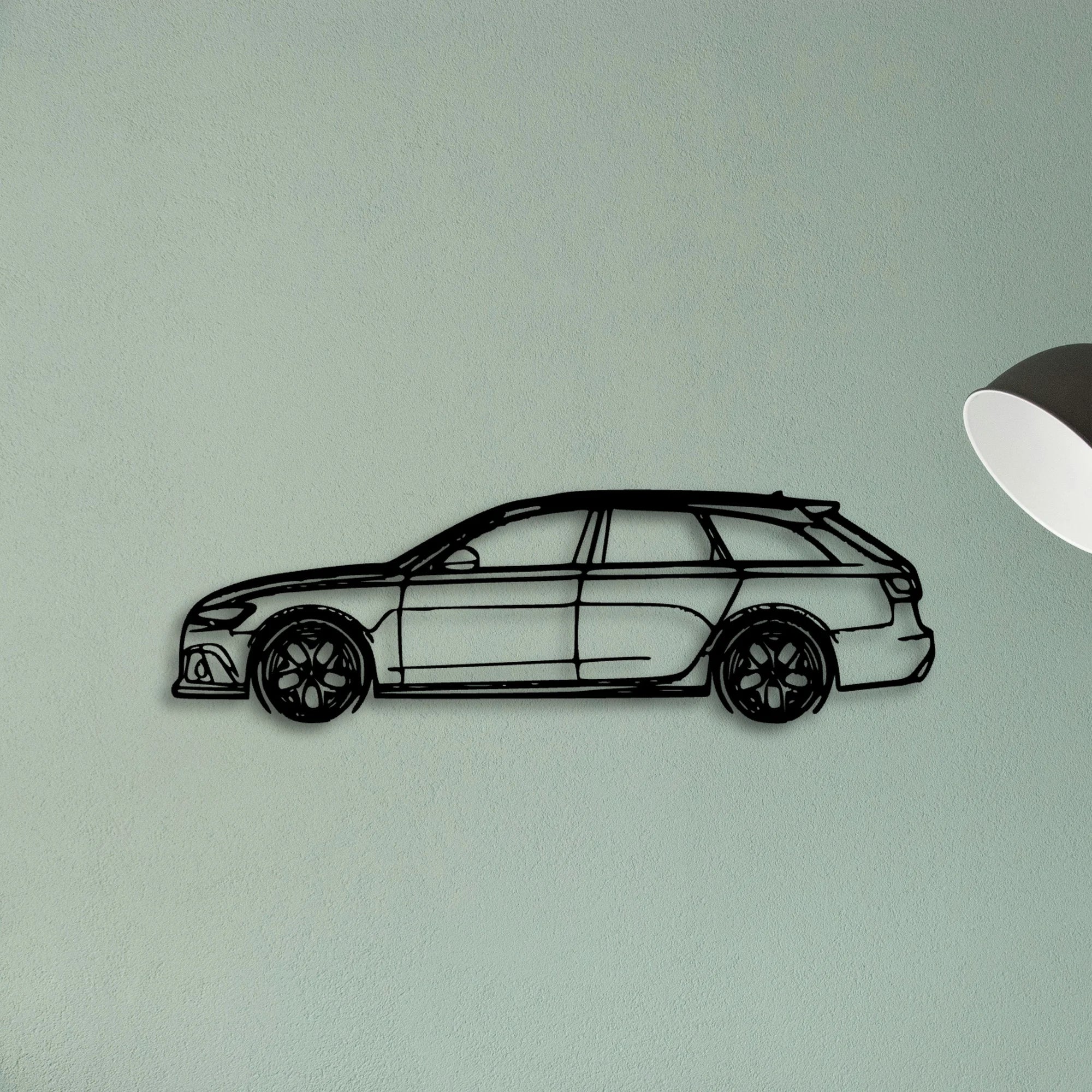 RS6 C7 Classic Silhouette Metal Wall Art - Tinvibe