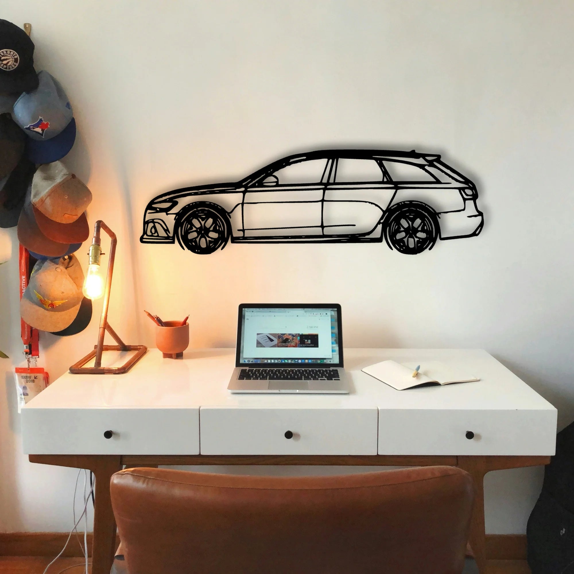 RS6 C7 Classic Silhouette Metal Wall Art - Tinvibe