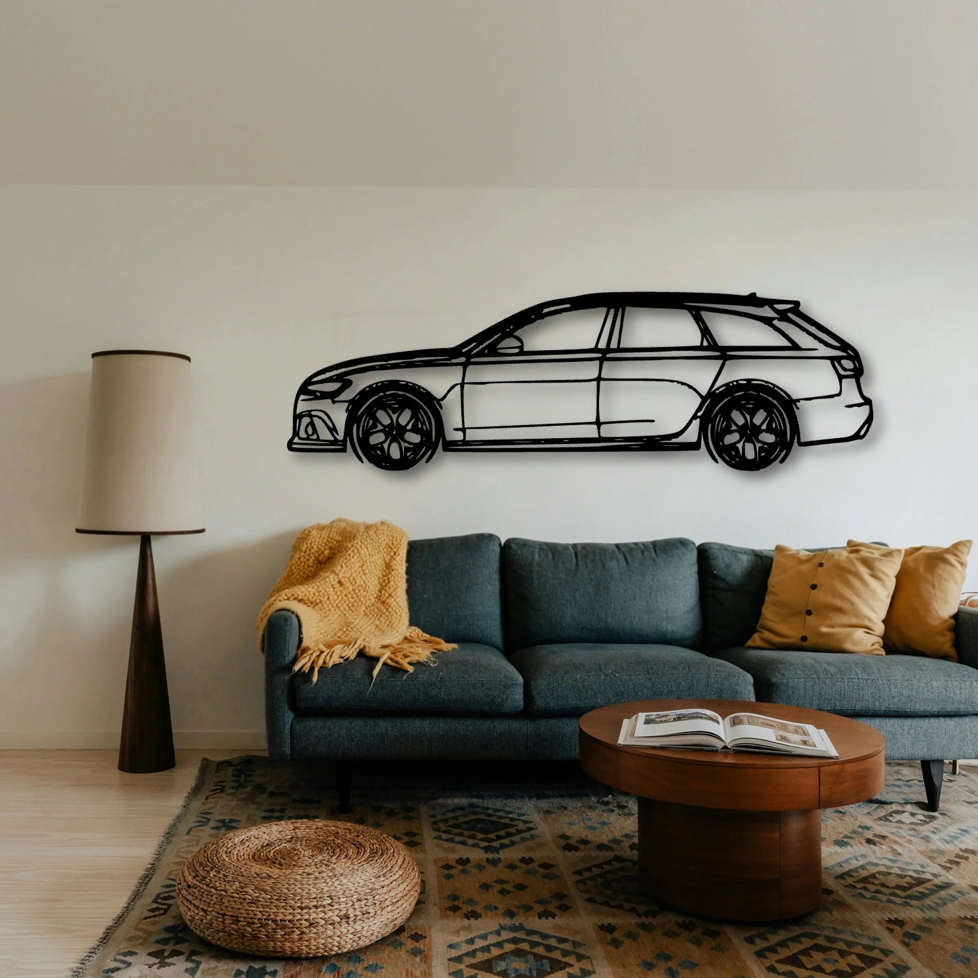 RS6 C7 Classic Silhouette Metal Wall Art - Tinvibe