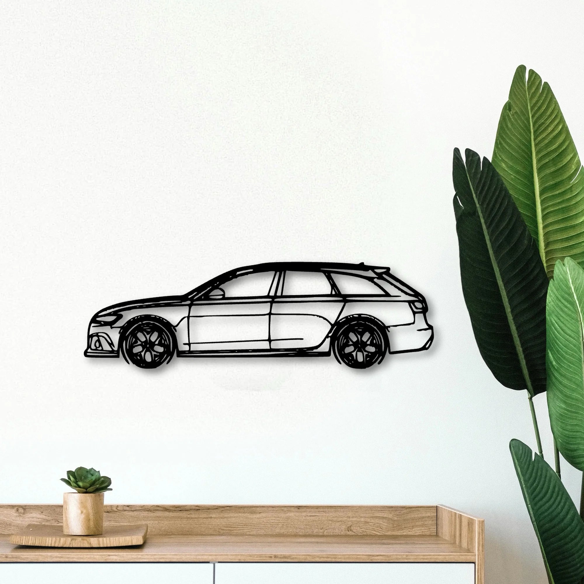 RS6 C7 Classic Silhouette Metal Wall Art - Tinvibe