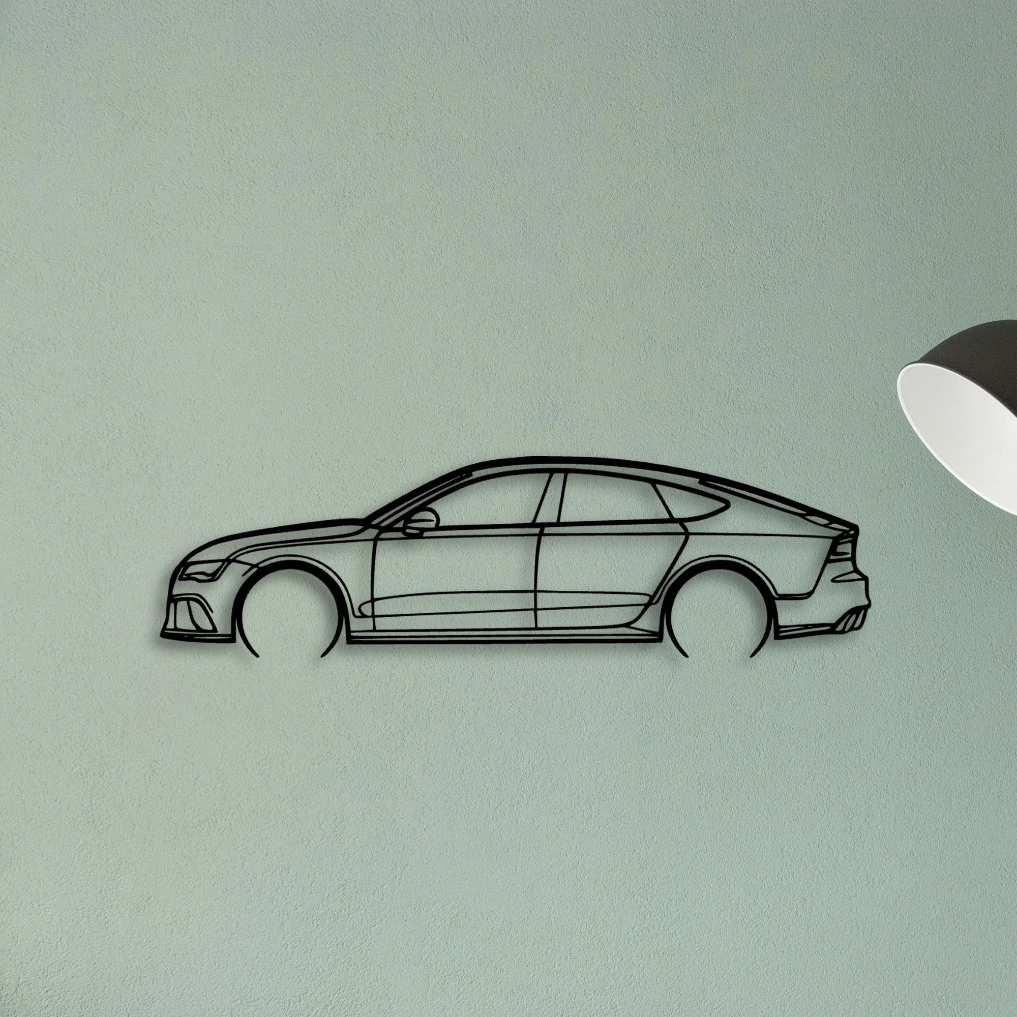 RS7 MK1 2 Classic Silhouette Metal Wall Art - Tinvibe