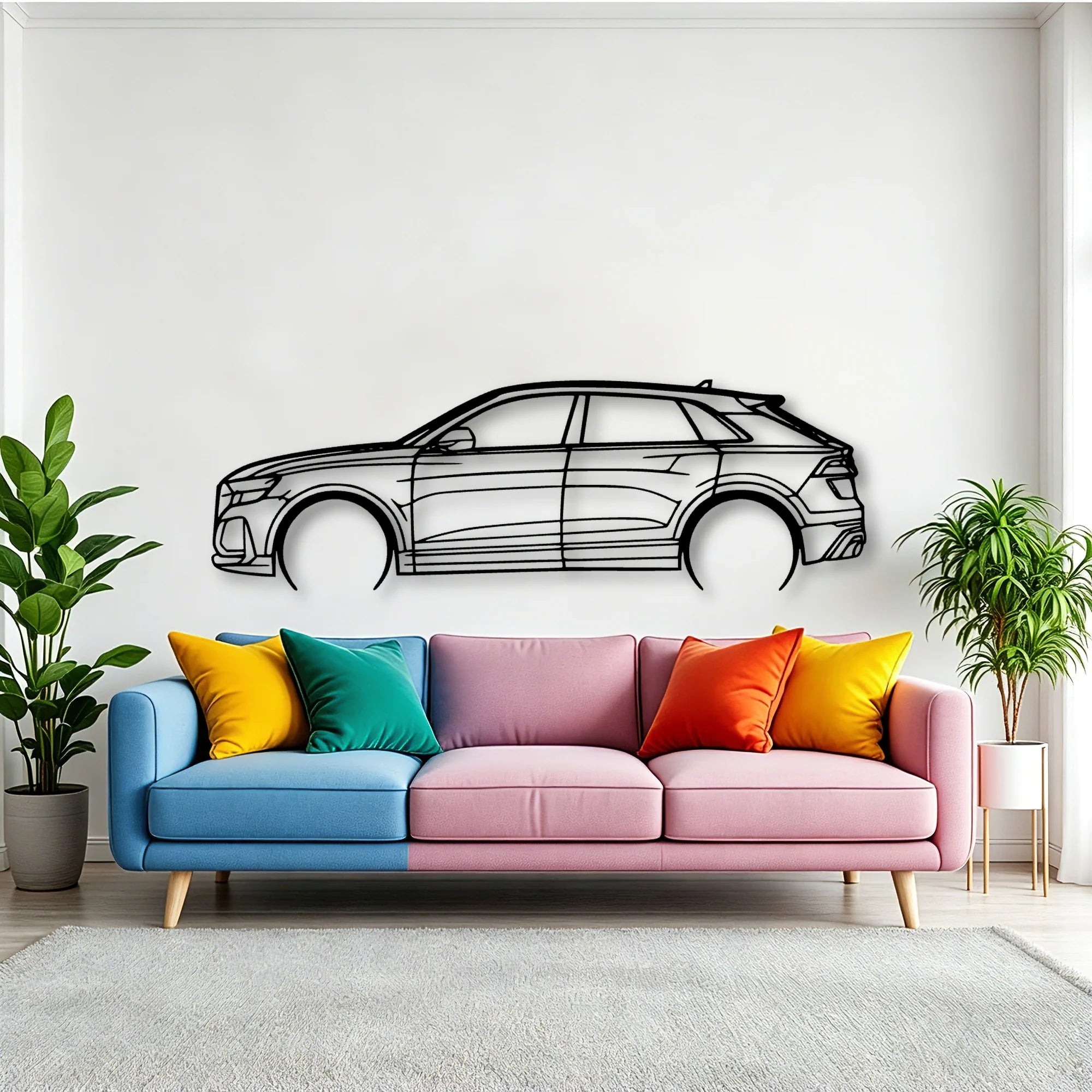 RSQ8 2022 Classic Silhouette Metal Wall Art - Tinvibe