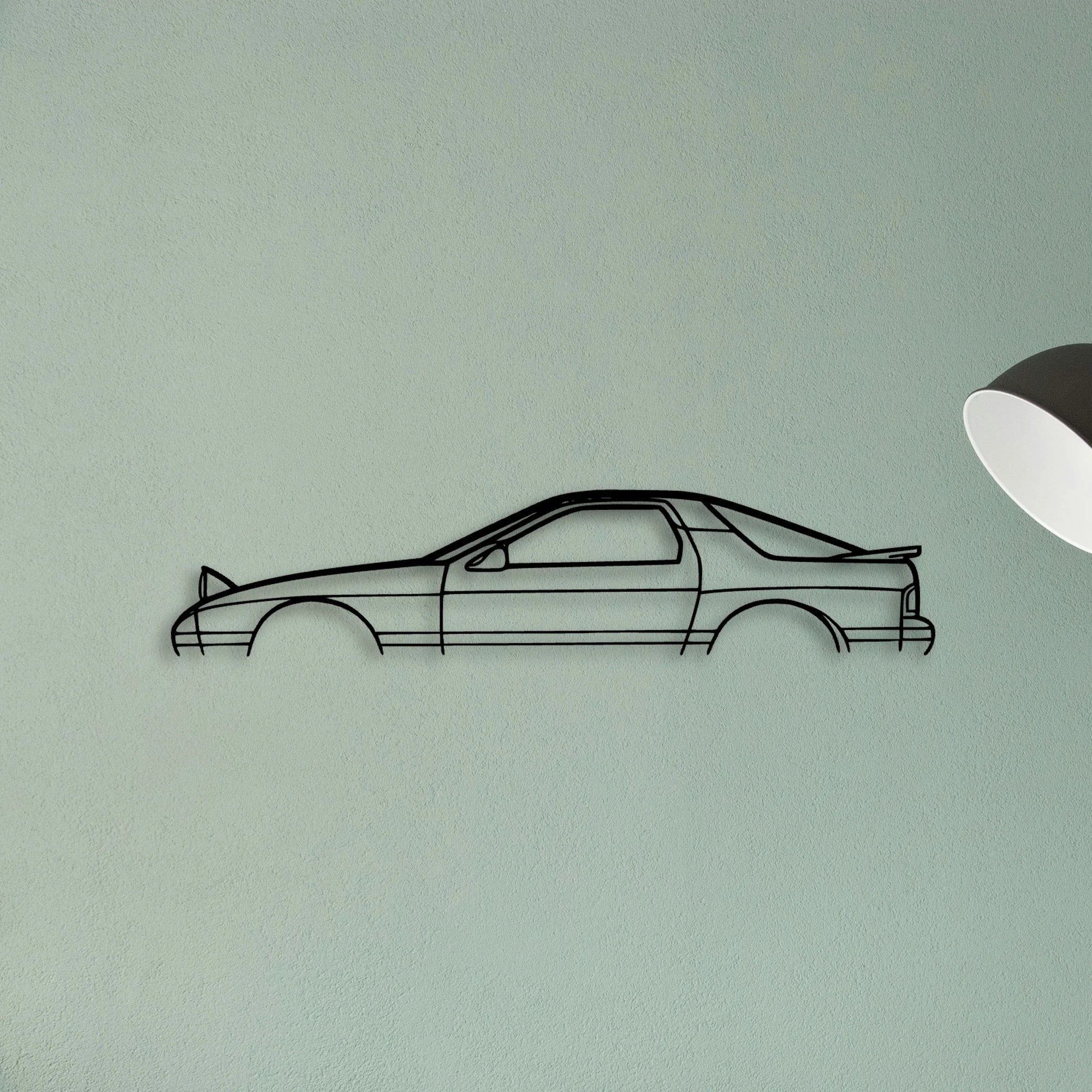 RX 7 FC GTU Classic Silhouette Metal Wall Art - Tinvibe