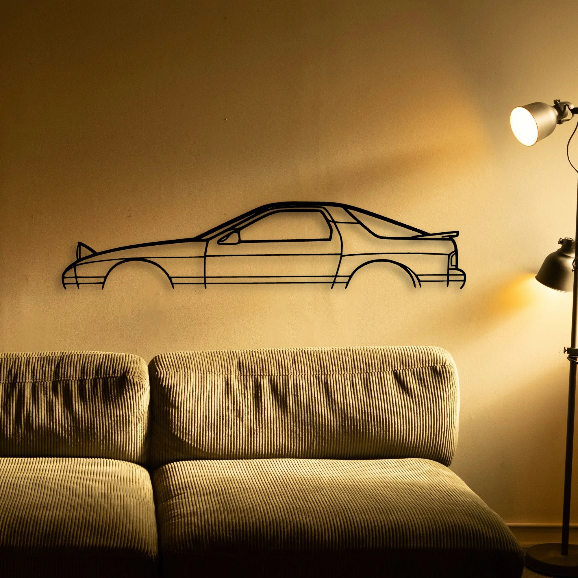 RX 7 FC GTU Classic Silhouette Metal Wall Art - Tinvibe