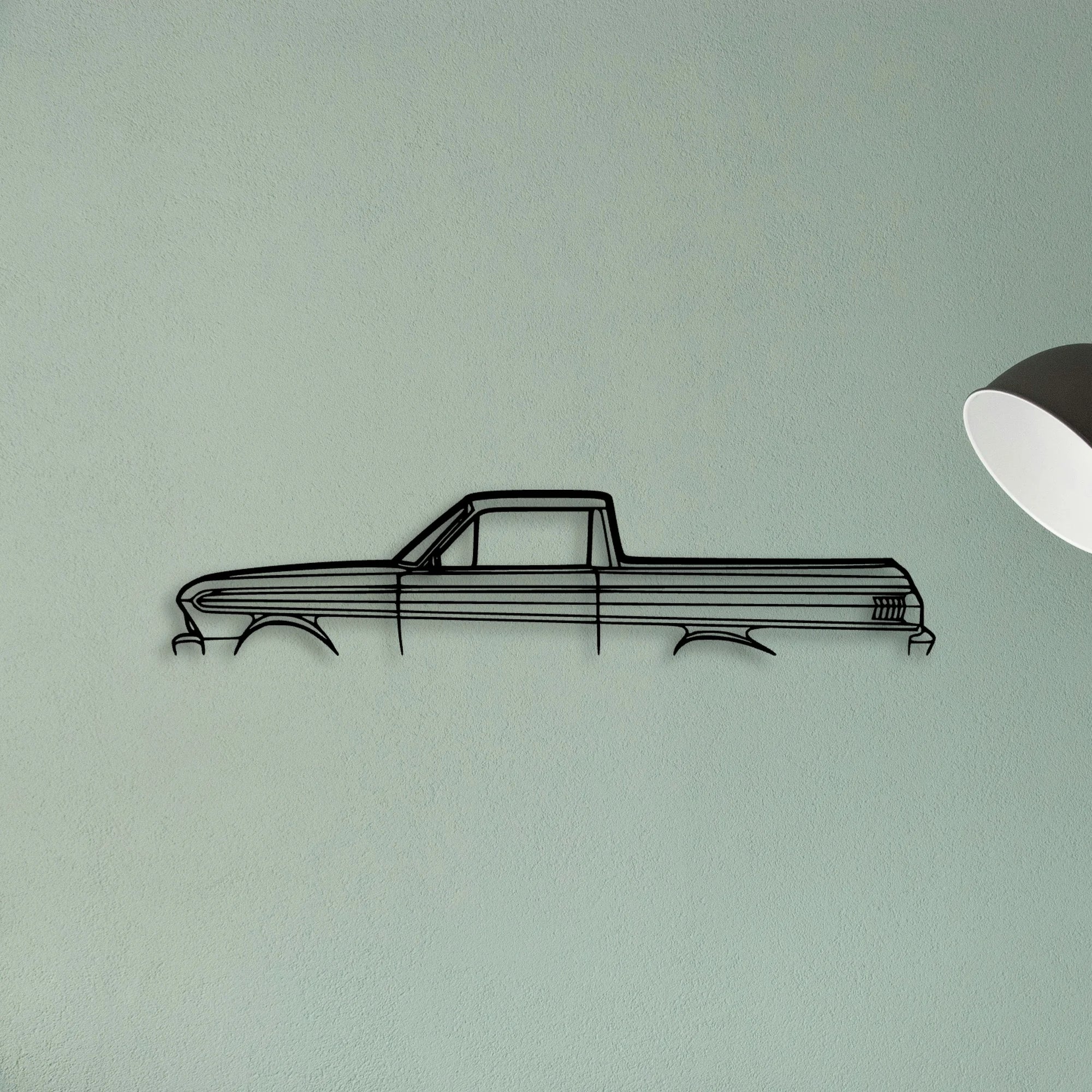 Ranchero 1965 Classic Silhouette Metal Wall Art - Tinvibe