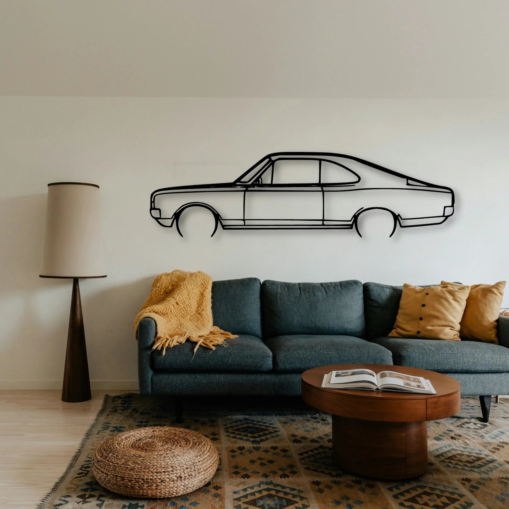 Rekord C 1970 Classic Silhouette Metal Wall Art - Tinvibe