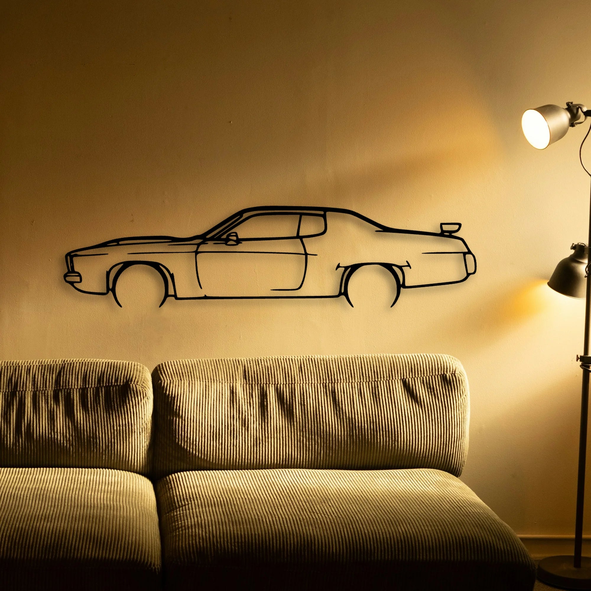 Road Runner 1974 Classic Silhouette Metal Wall Art - Tinvibe