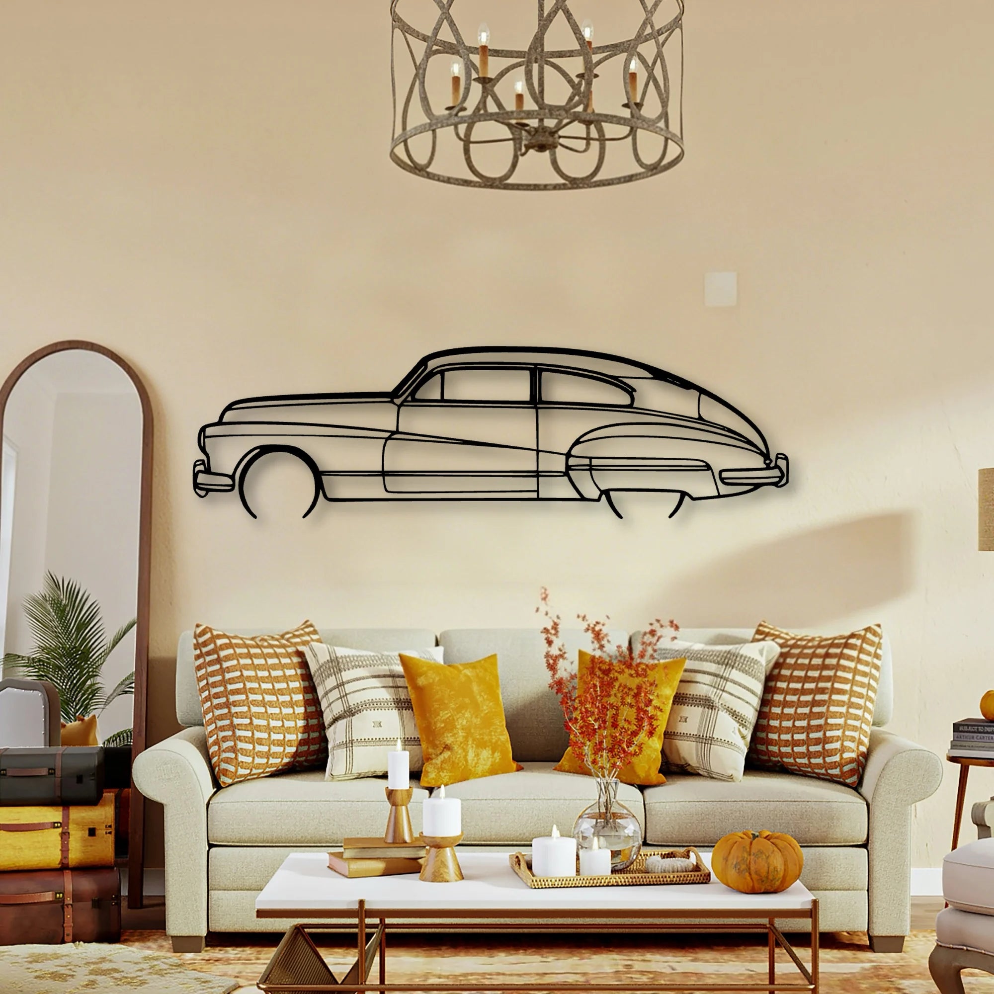 Roadmaster 1948 Classic Silhouette Metal Wall Art - Tinvibe