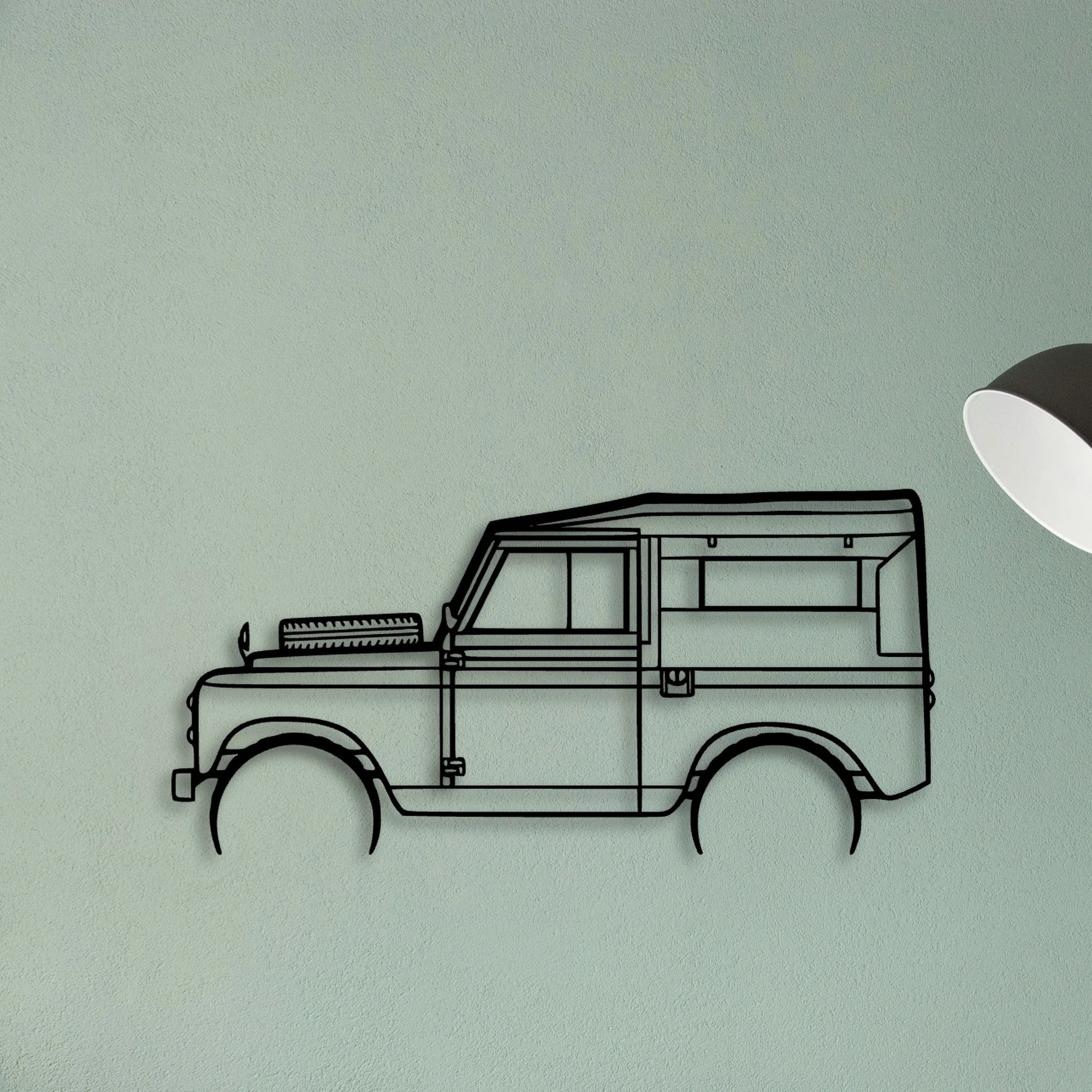 Rover Series 2 1961 Classic Silhouette Metal Wall Art - Tinvibe