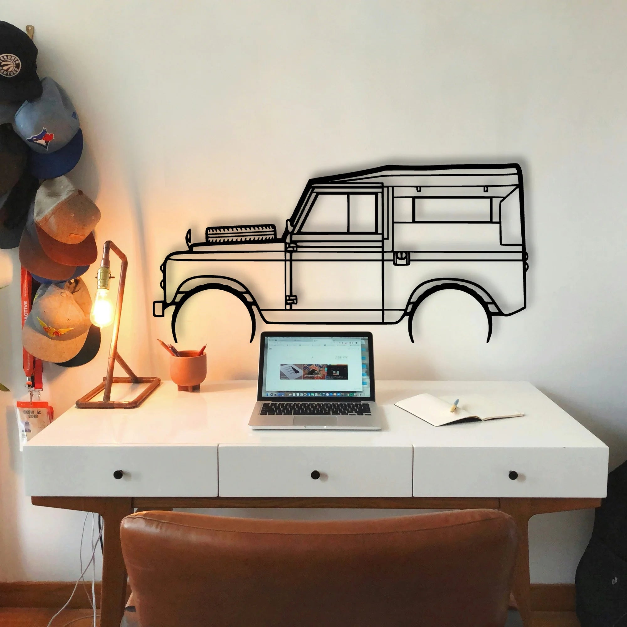 Rover Series 2 1961 Classic Silhouette Metal Wall Art - Tinvibe