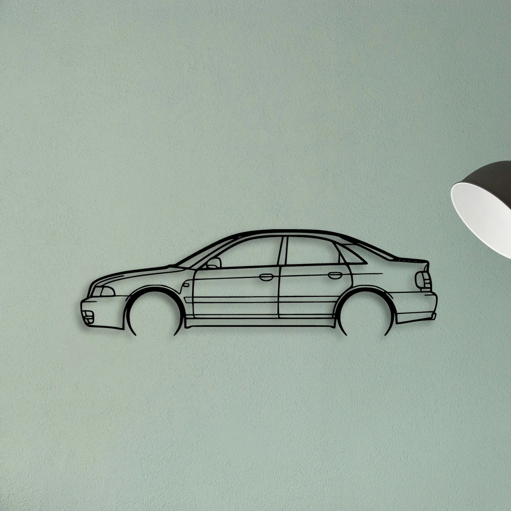 S4 B5 2001 Classic Silhouette Metal Wall Art - Tinvibe