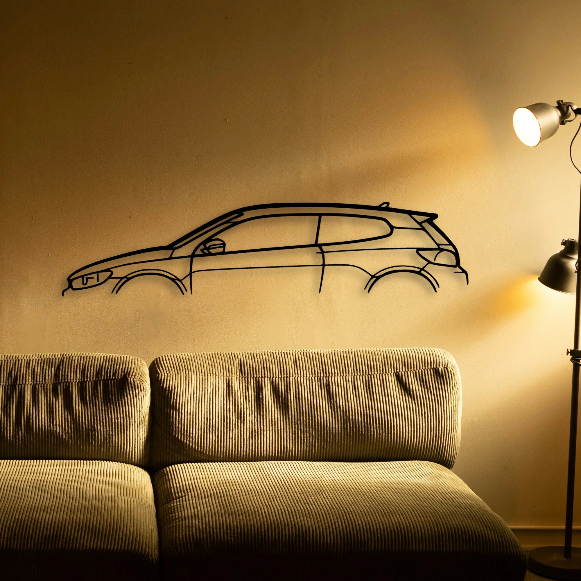 Scirocco 2008 Classic Silhouette Metal Wall Art - Tinvibe